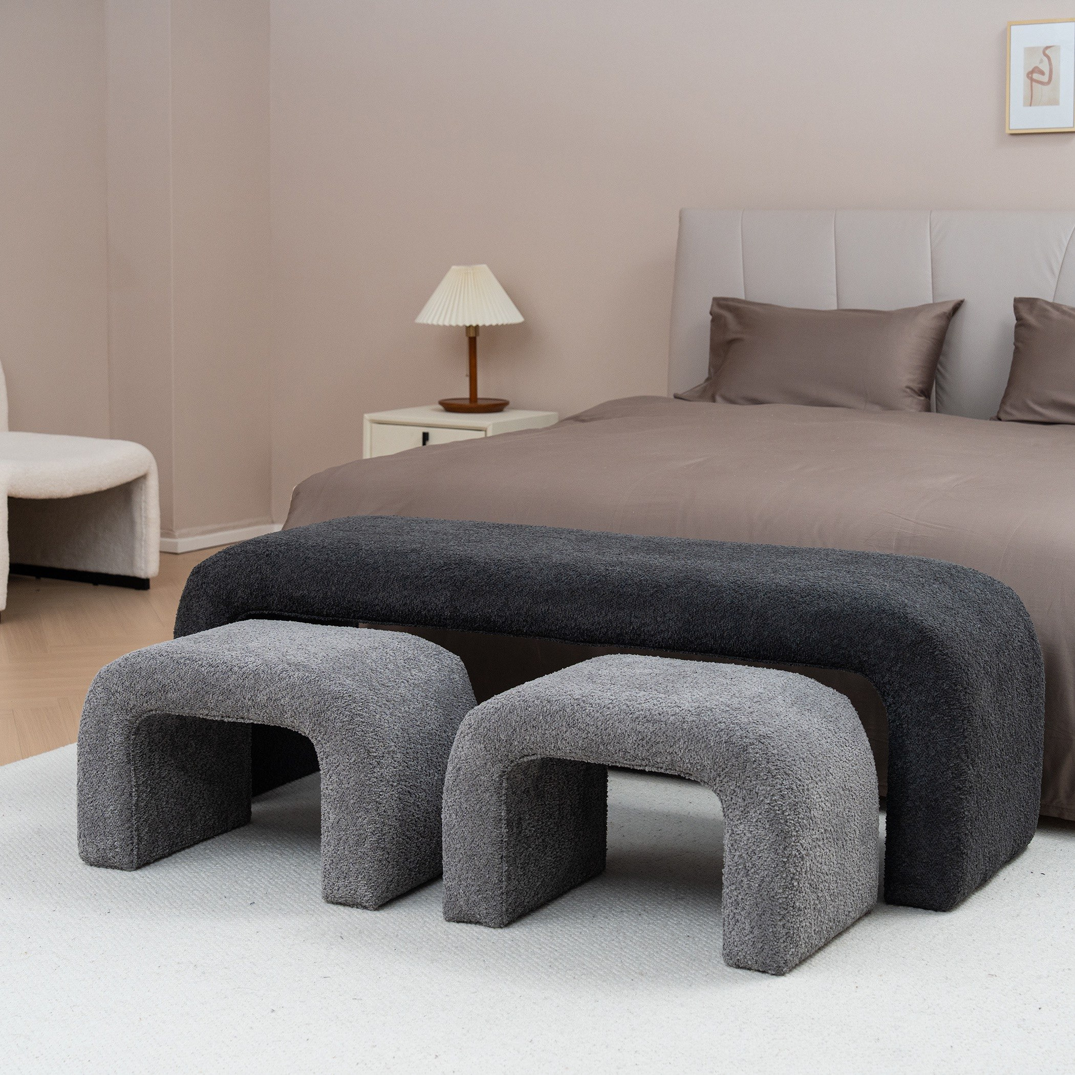 Jena Fabric Bed Bench - Set of 3-hbxfurniture-sofasandarmchairs-benches-image-3