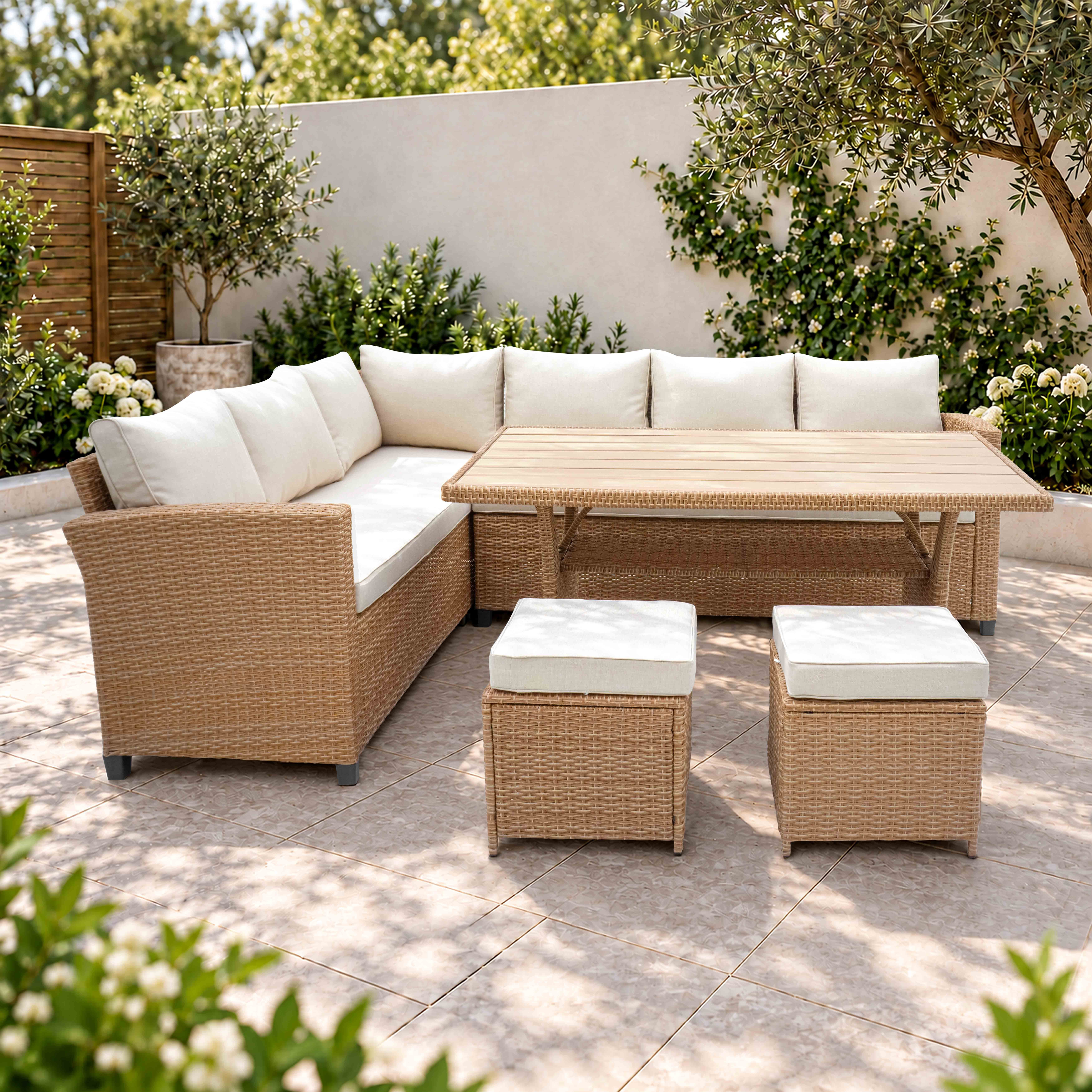 Vera Lagoon NXT Outdoor Corner Lounge Set with 2 Stools, Table and Cushion-hbxoutdoor-hbxoutdoorfurniture-sofasets-image-1