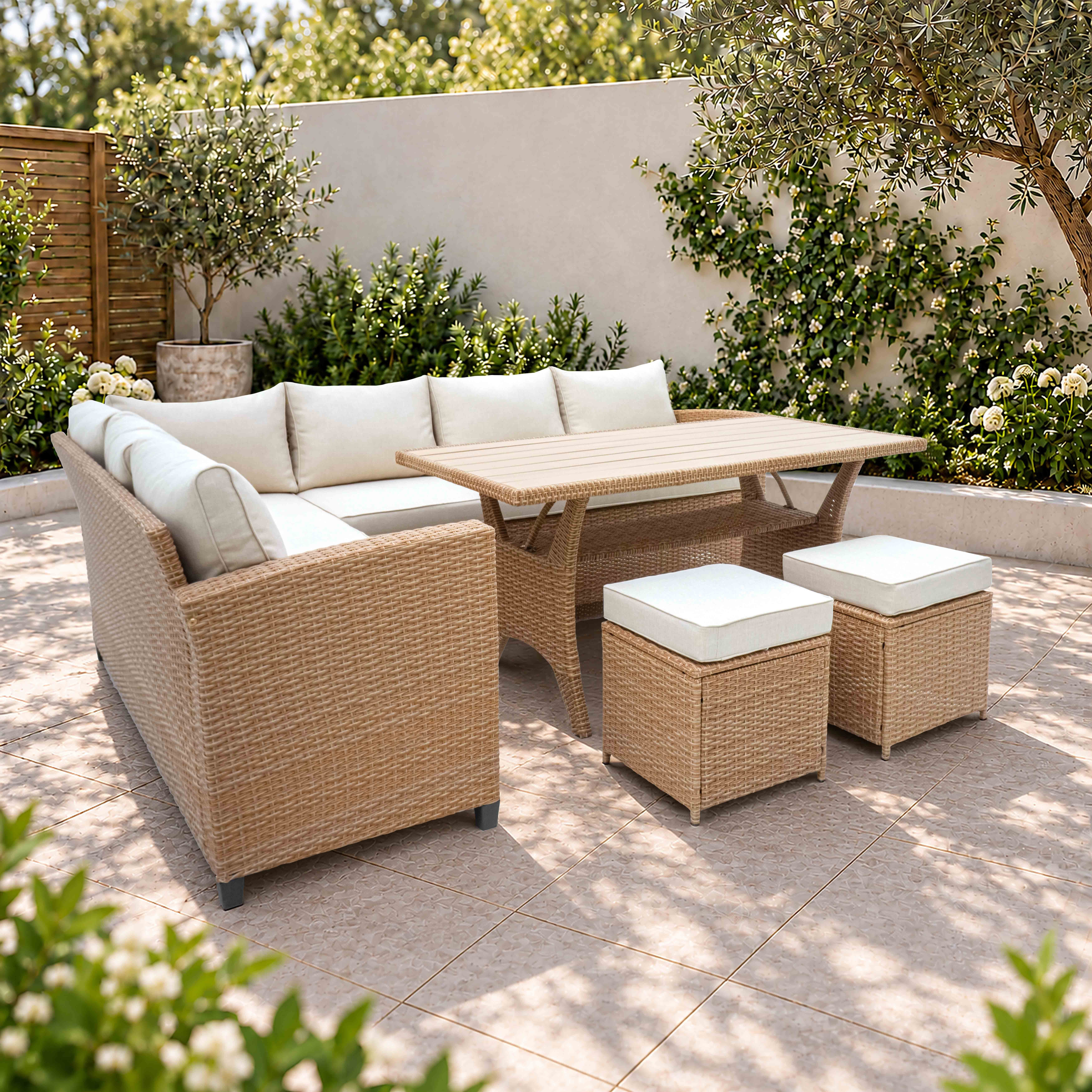 Vera Lagoon NXT Outdoor Corner Lounge Set with 2 Stools, Table and Cushion-hbxoutdoor-hbxoutdoorfurniture-sofasets-image-2
