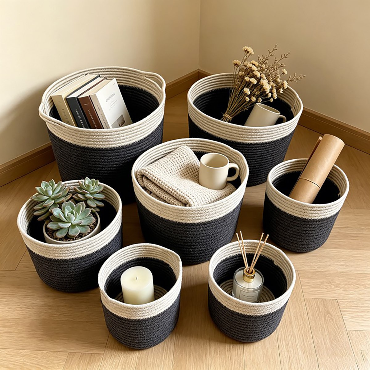 Ron Rope Storage Basket - 30x24 cm-hbxbedroom-bedroomaccessories-bedroomstorage-image-3