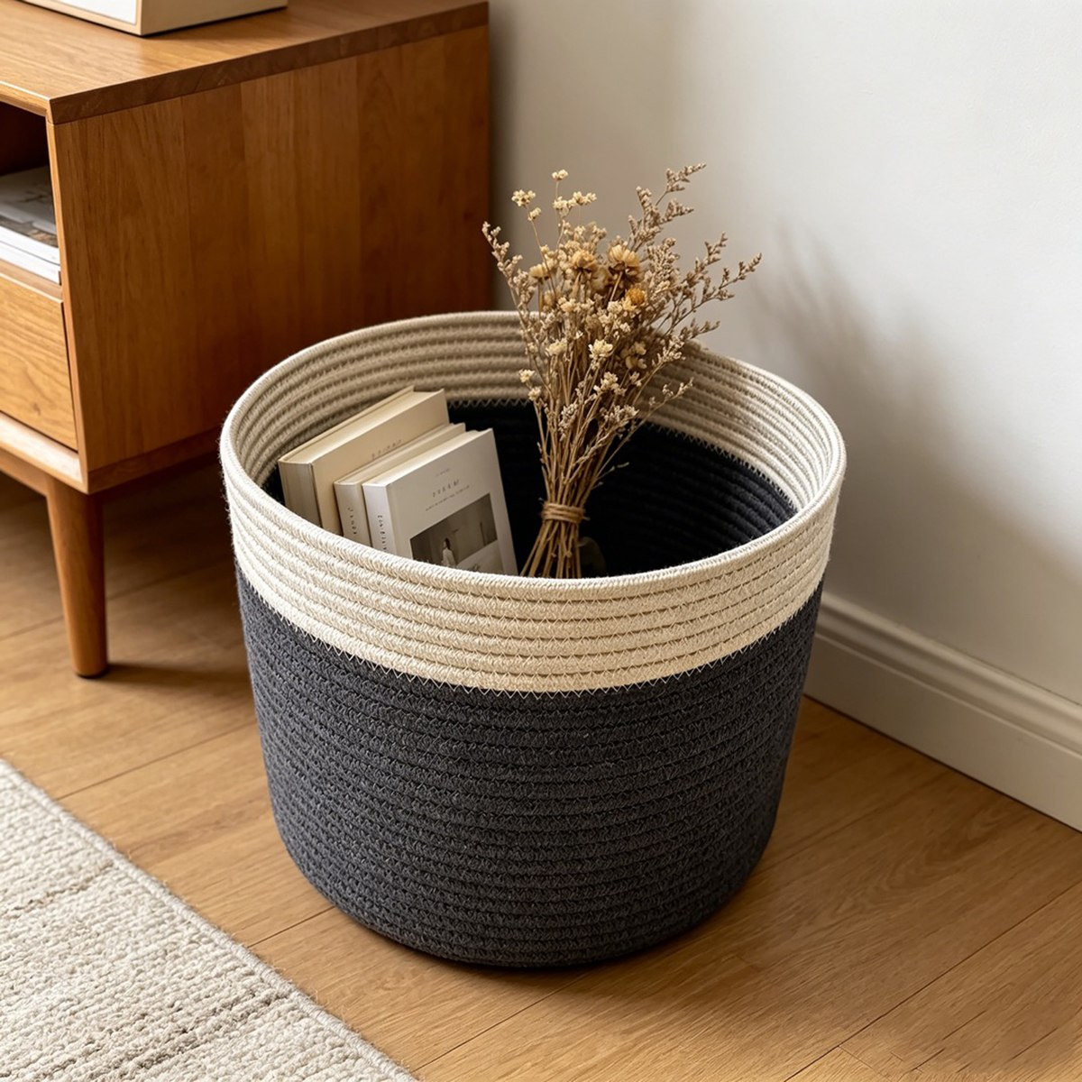 Ron Rope Storage Basket - 26x21 cm-hbxbedroom-bedroomaccessories-bedroomstorage-image-1