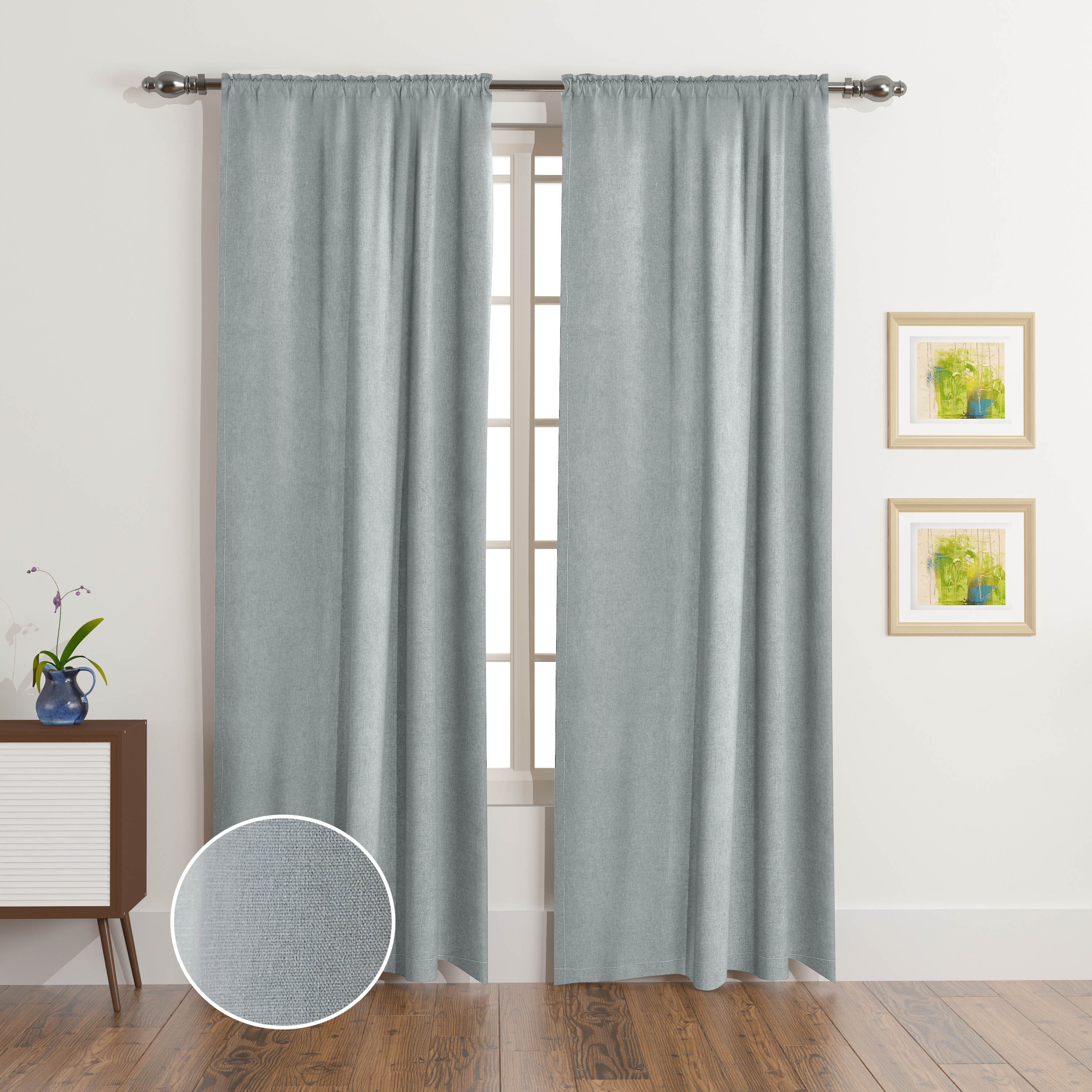 Bristol Shay Extra Long Blackout Single Curtain - 140x320 cm-hbxbedroom-windowcoverings-curtains-image-1