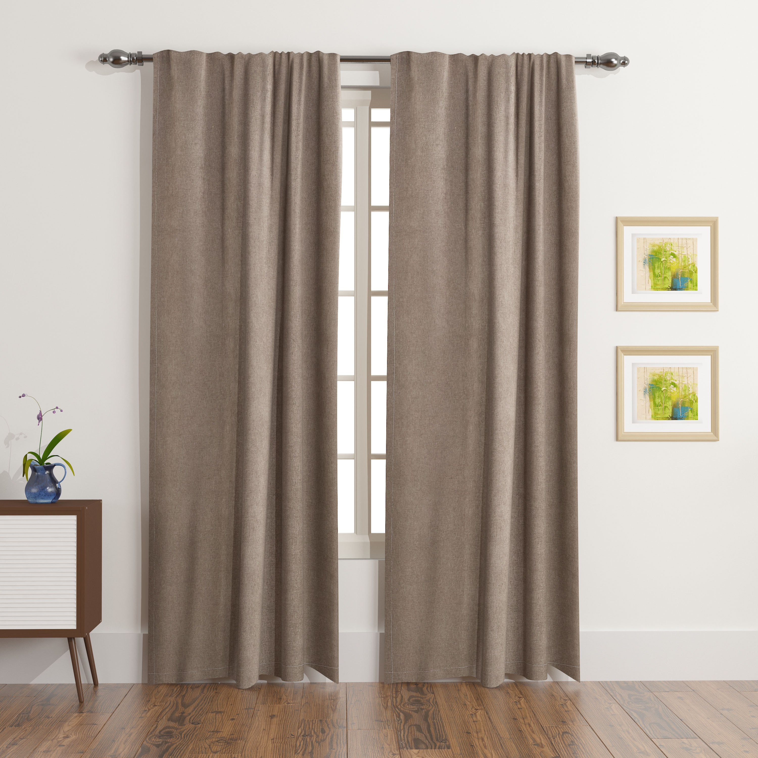 Bristol Shay Extra Long Blackout Single Curtain - 140x320 cm-hbxbedroom-windowcoverings-curtains-image-1
