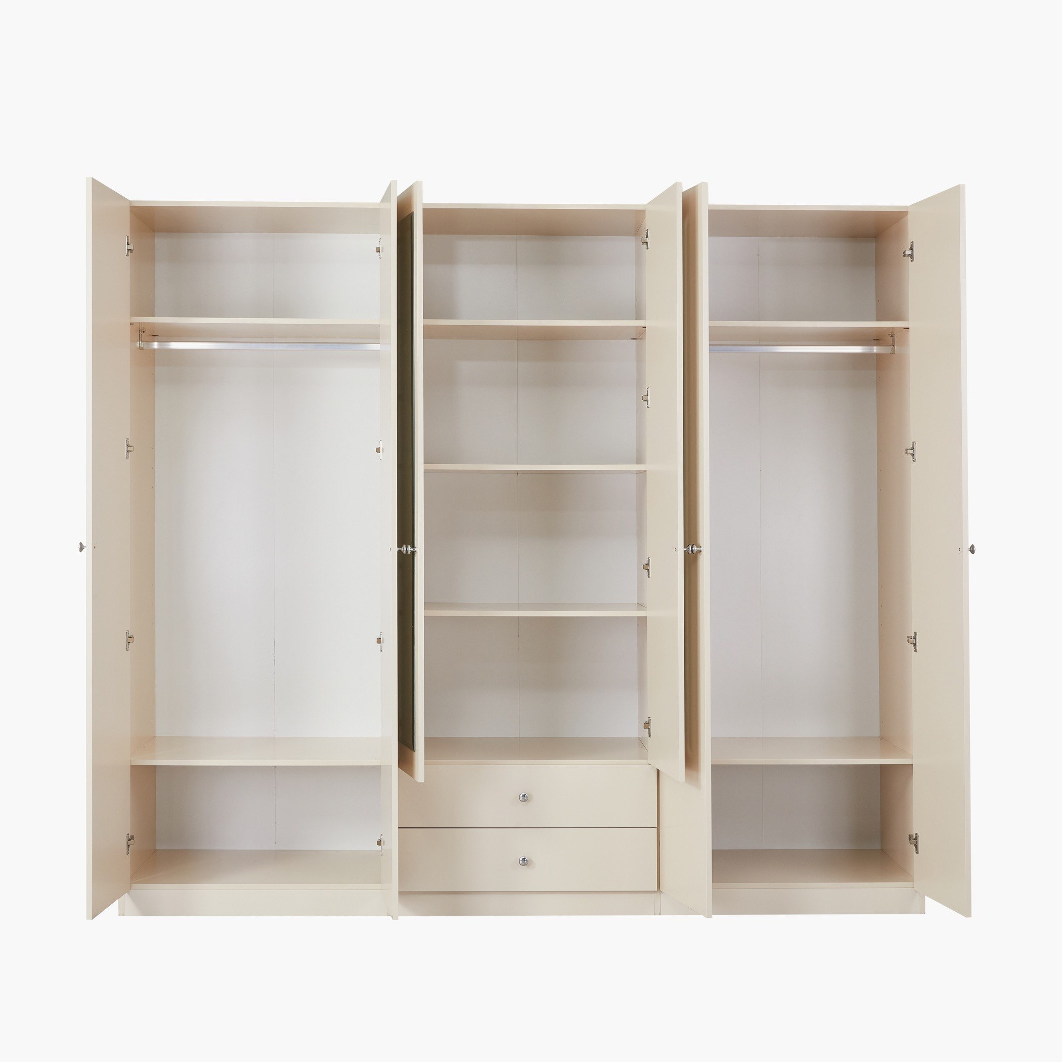 Andrea 6-Door Wardrobe with 2 Drawers and Mirrors-hbxfurniture-wardrobes-image-3