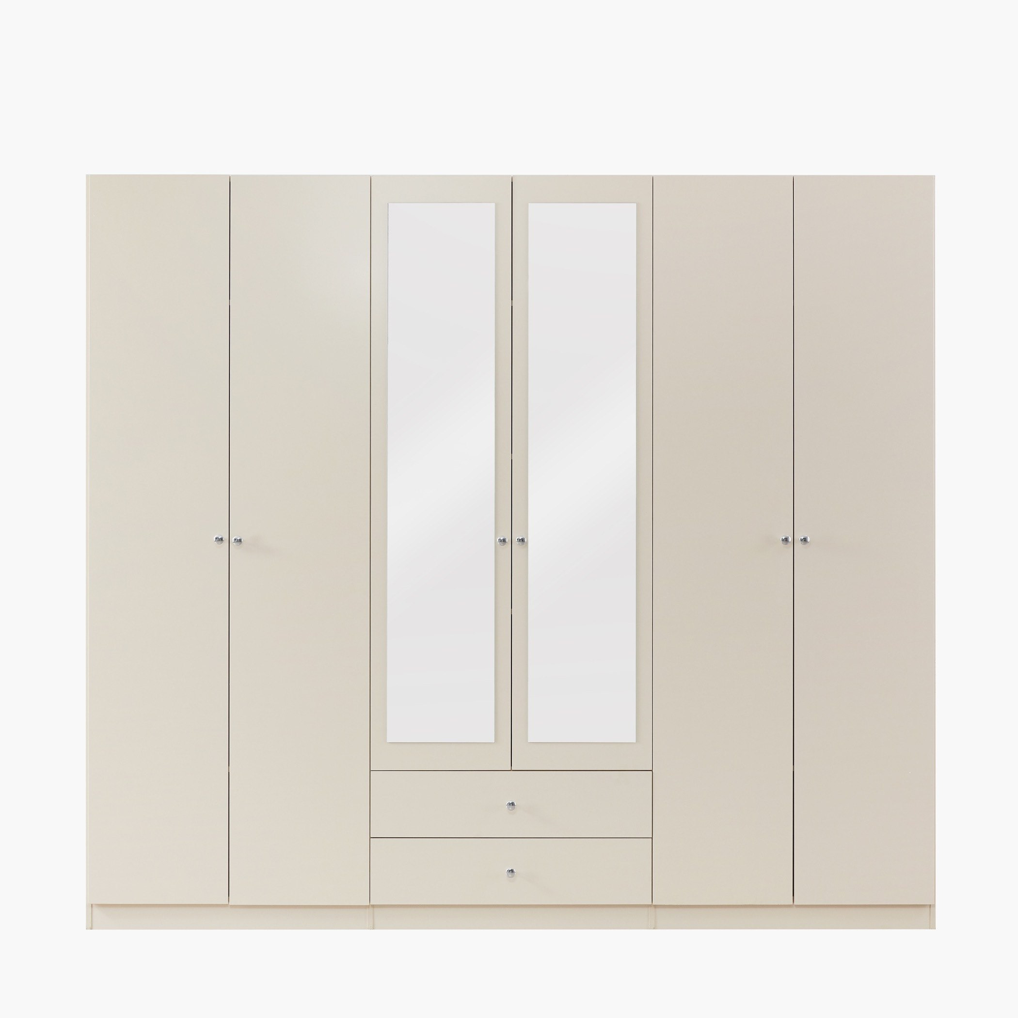 Andrea 6-Door Wardrobe with 2 Drawers and Mirrors-hbxfurniture-wardrobes-image-4