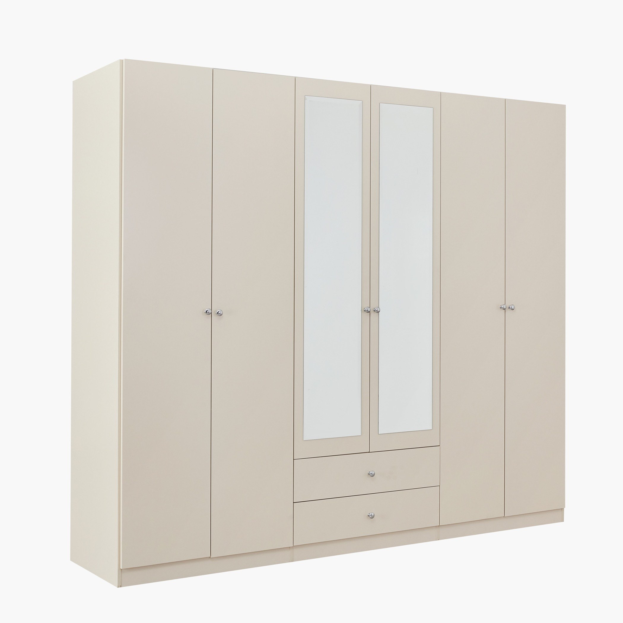 Andrea 6-Door Wardrobe with 2 Drawers and Mirrors-hbxfurniture-wardrobes-image-5