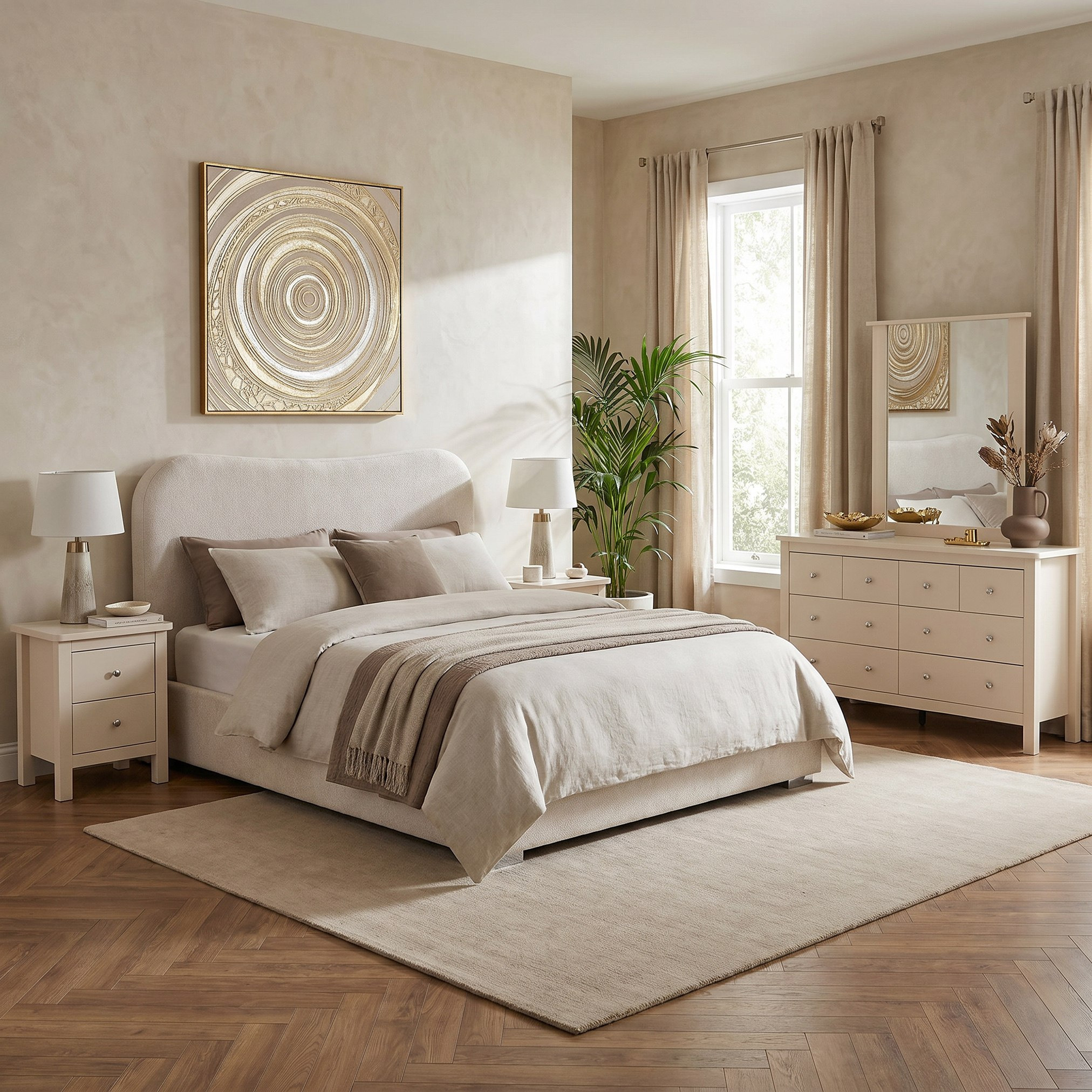 Andrea 5-Piece King Bedroom Set - 180x200 cm-hbxbedroom-bedsandbedsets-bedroomsets-king-image-1