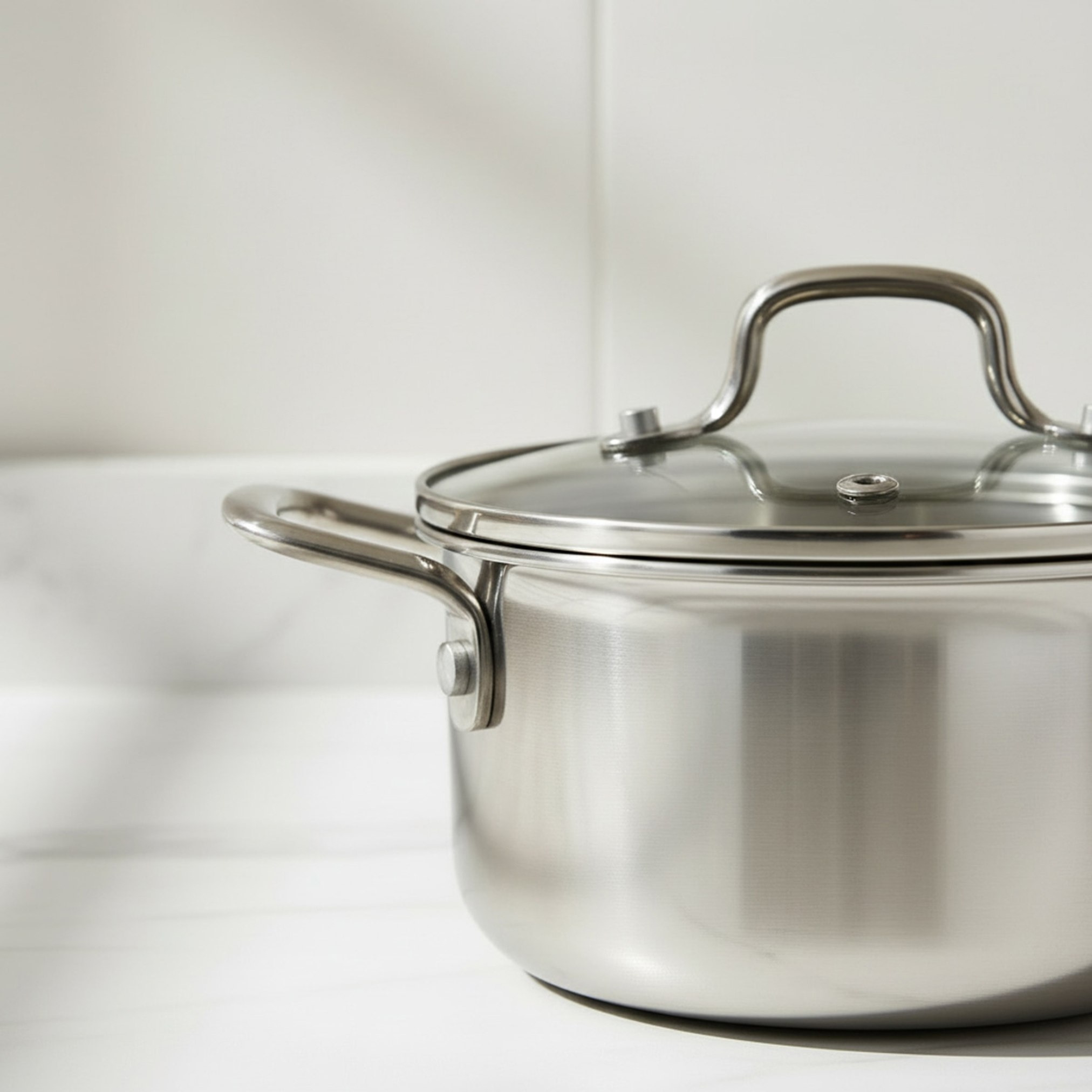 Glisten Mini Triply Casserole with Glass Lid - 12 cm-hbxdecorandfurnishings-tabletop-serveware-image-3