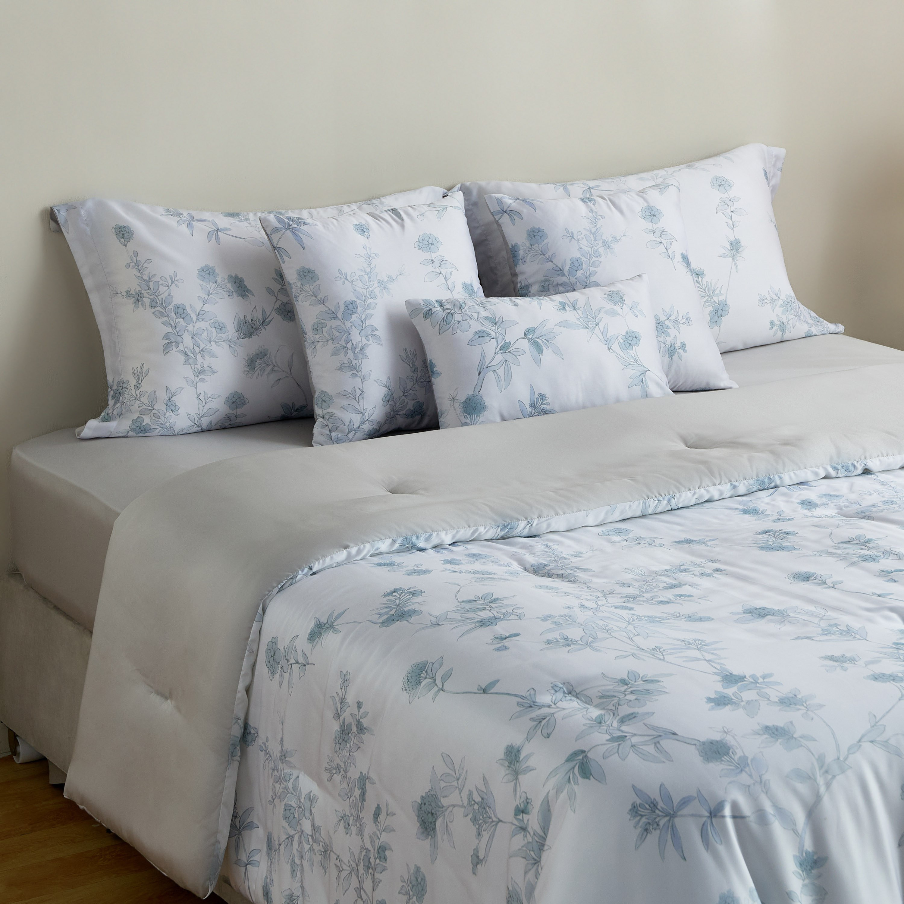 طقم لحاف كينج تنسل 7 قطع بعدد خيوط 300 وطبعات مارفيلا من تنسل بليس - 220x240 سم-hbxhomeware-hbxbedroom-image-1