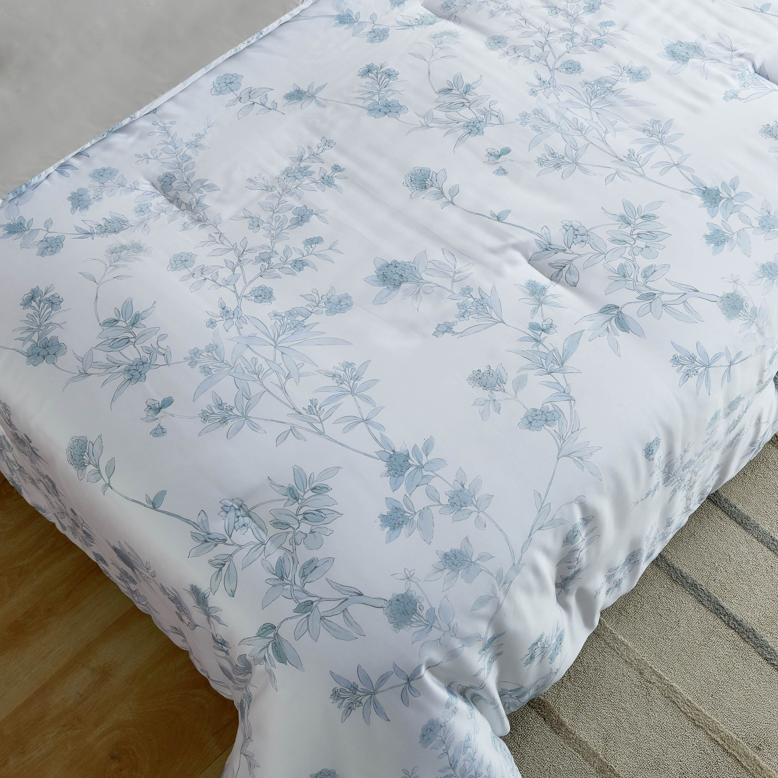 طقم لحاف كينج تنسل 7 قطع بعدد خيوط 300 وطبعات مارفيلا من تنسل بليس - 220x240 سم-hbxhomeware-hbxbedroom-image-4