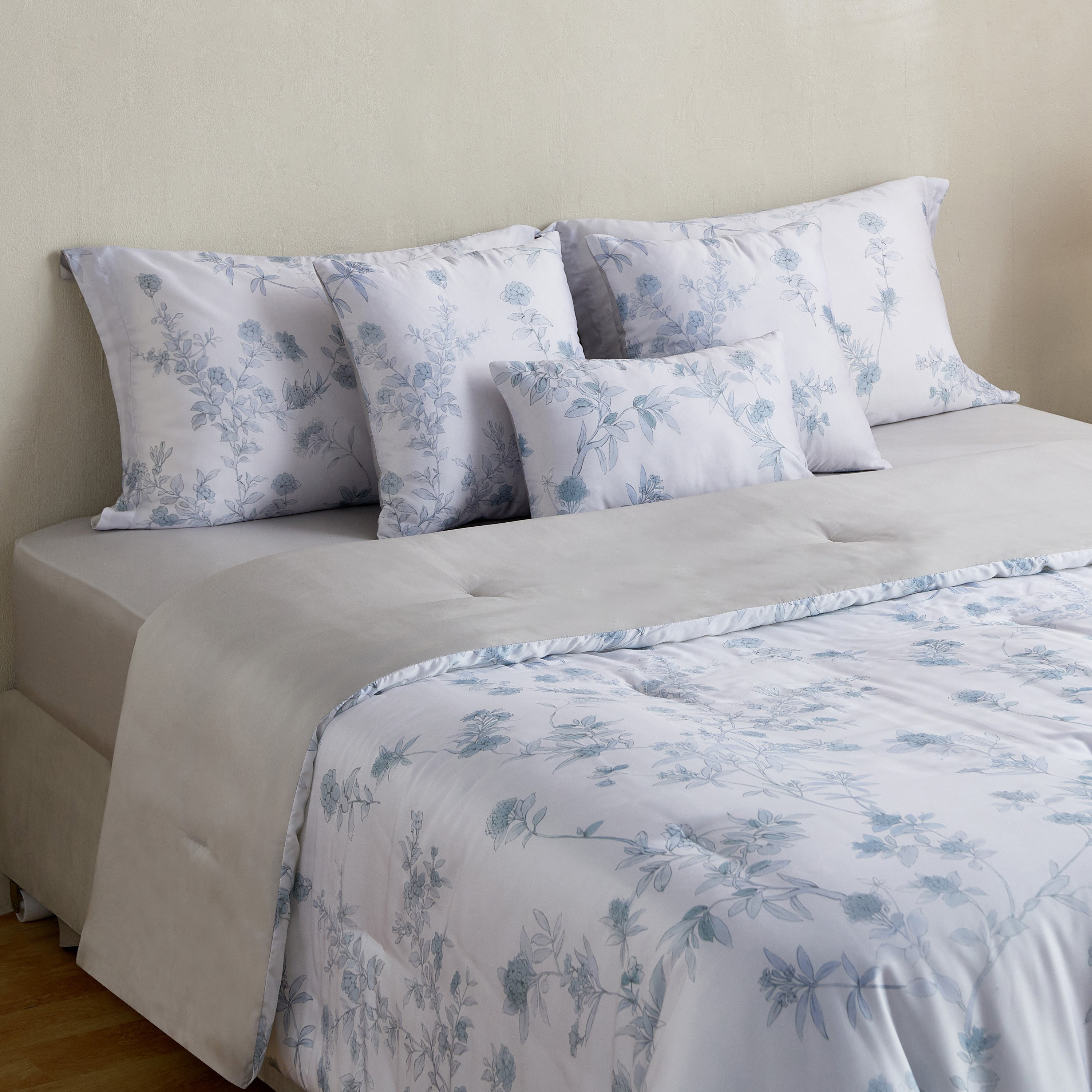 طقم لحاف سوبر كينج تنسل 7 قطع بعدد خيوط 300 مارفيلا من تنسل بليس - 240x260 سم-hbxhomeware-hbxbedroom-image-1