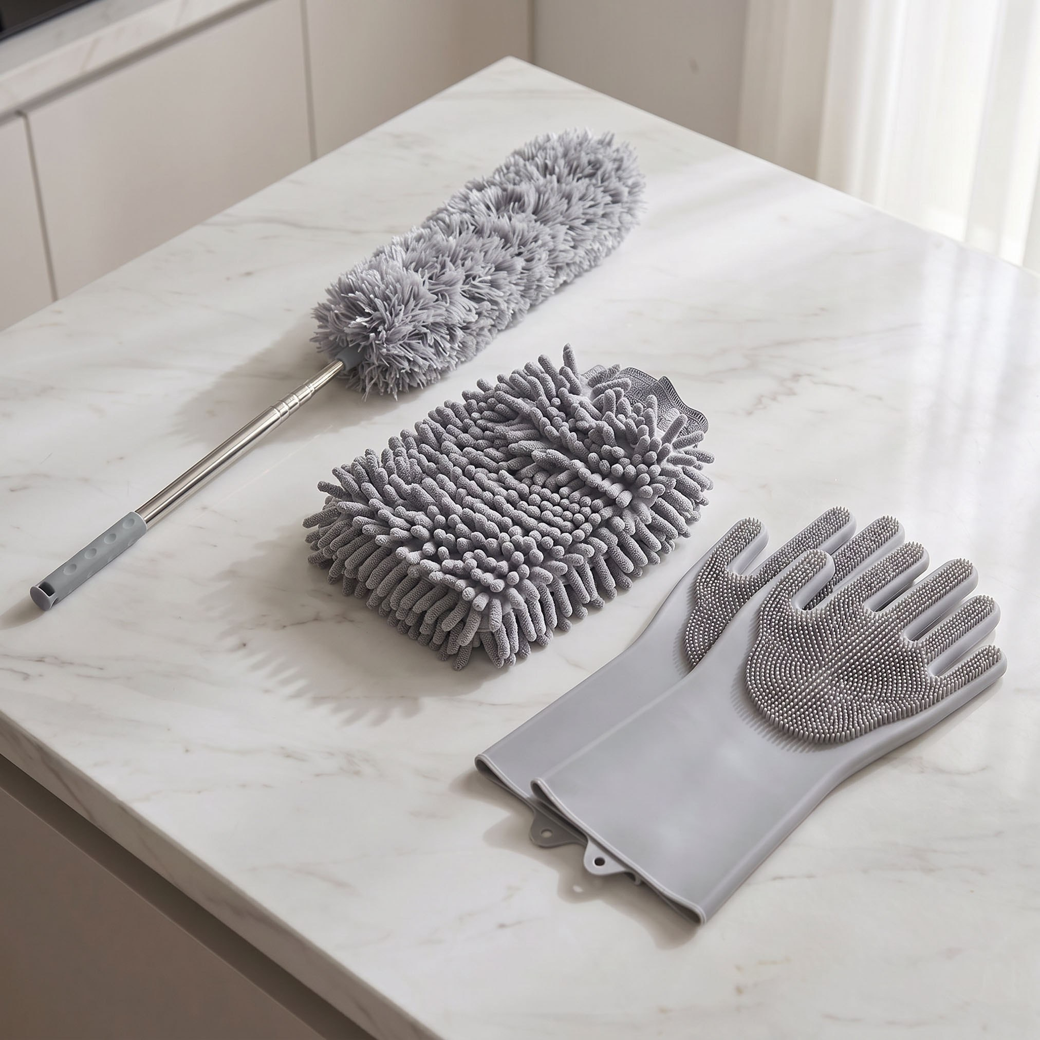 Primo Telescopic Microfibre Duster - 7x7x59 cm-hbxbathroom-laundry-cleaningaccessories-image-3