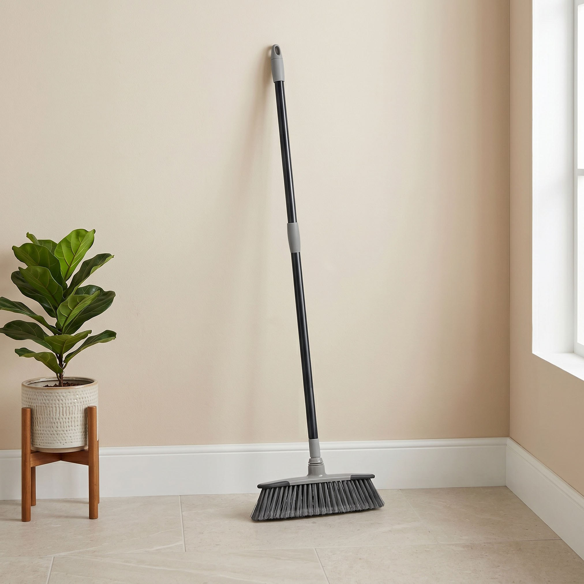 Primo Soft Broom with Telex Handle - 28x6x150 cm-hbxbathroom-laundry-cleaningaccessories-image-1