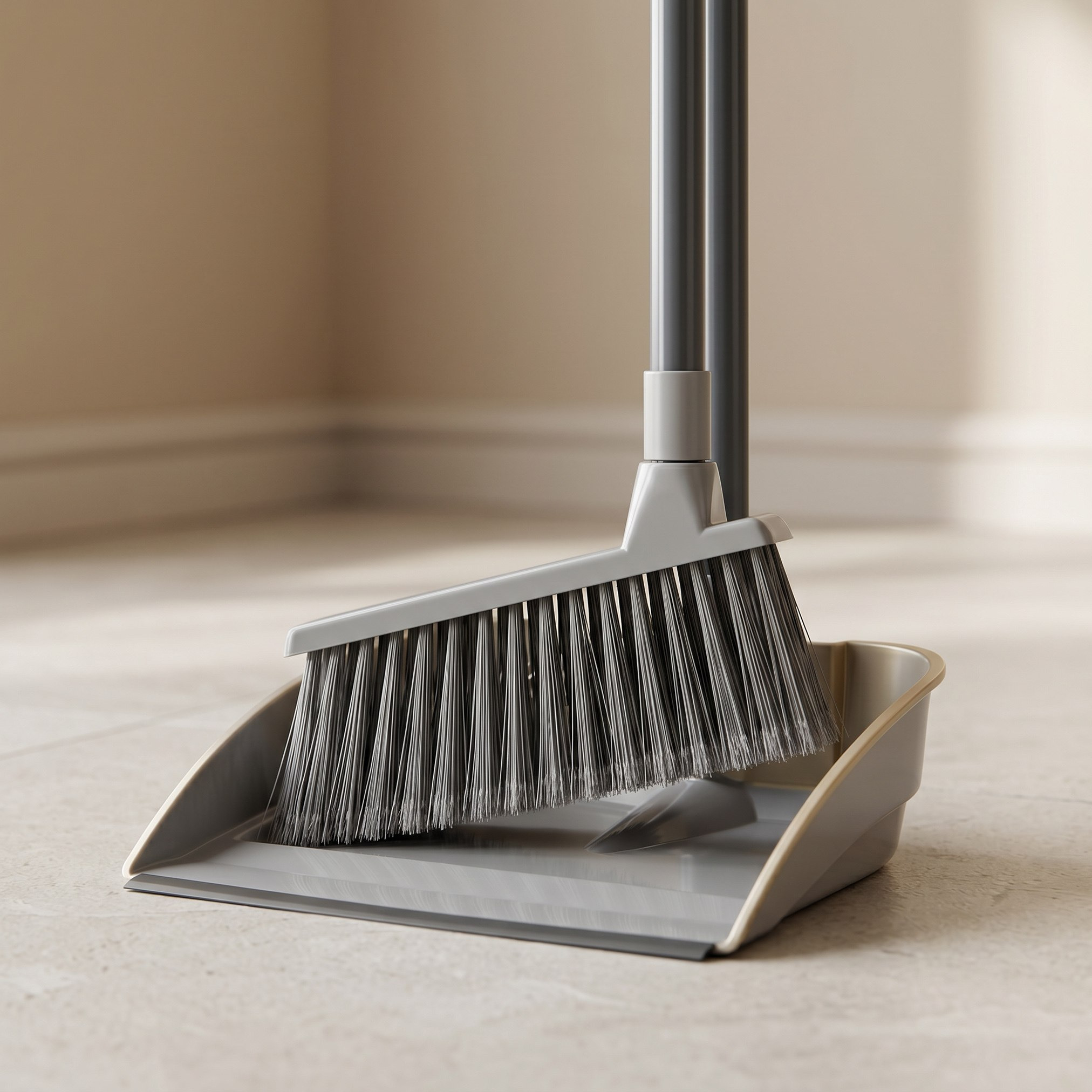Primo Foldable Dustpan with Floor Brush - 24.5x25x84 cm-hbxbathroom-laundry-cleaningaccessories-image-2