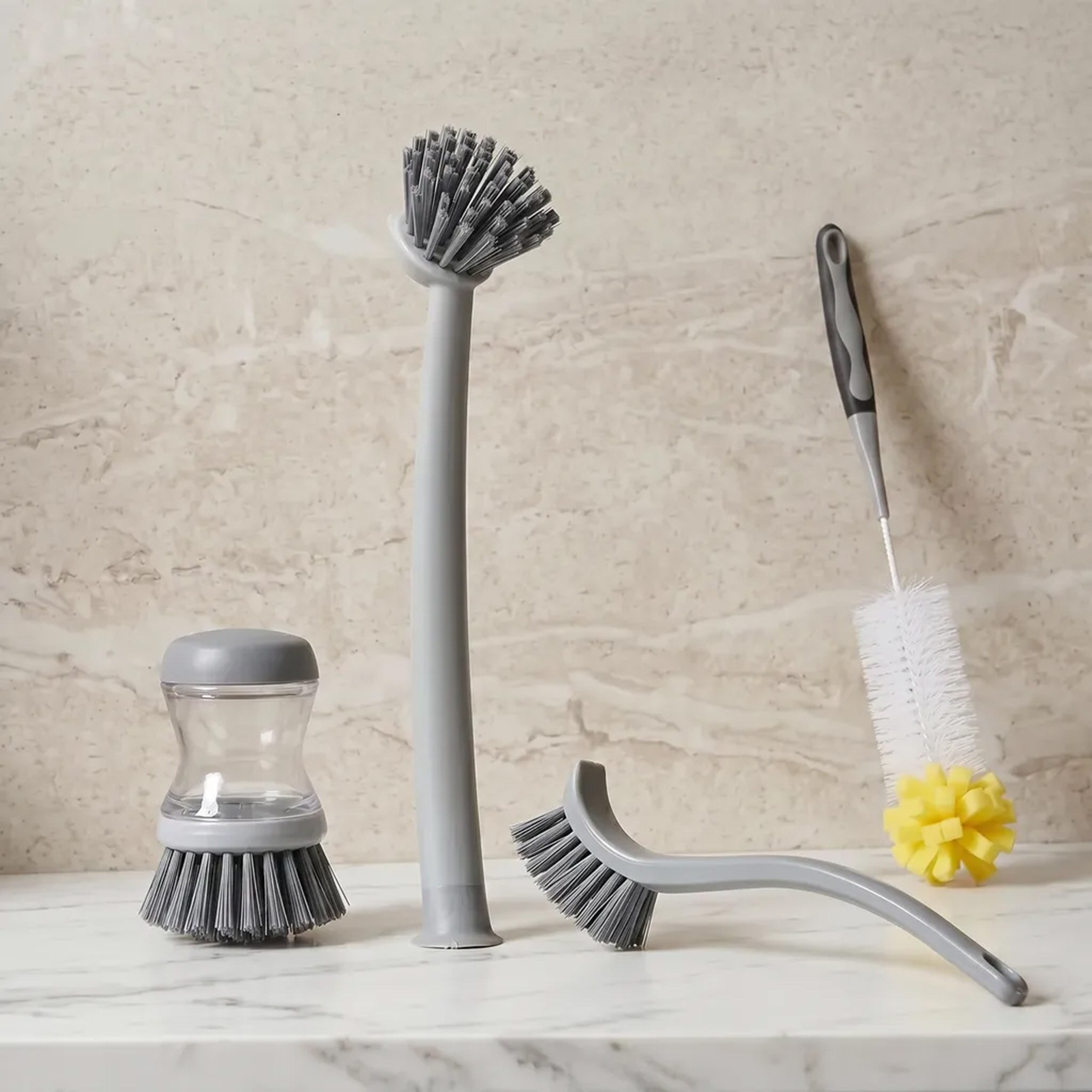 Primo Cleaning Brush with Dispenser - 5x10.5 cm-hbxbathroom-laundry-cleaningaccessories-image-4