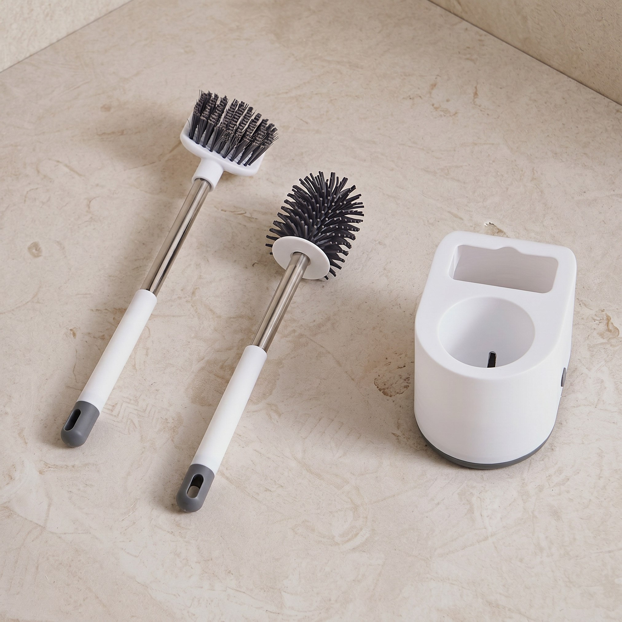 Primo Toilet Brush with Holder - 19x12x45 cm-hbxbathroom-laundry-cleaningaccessories-image-1