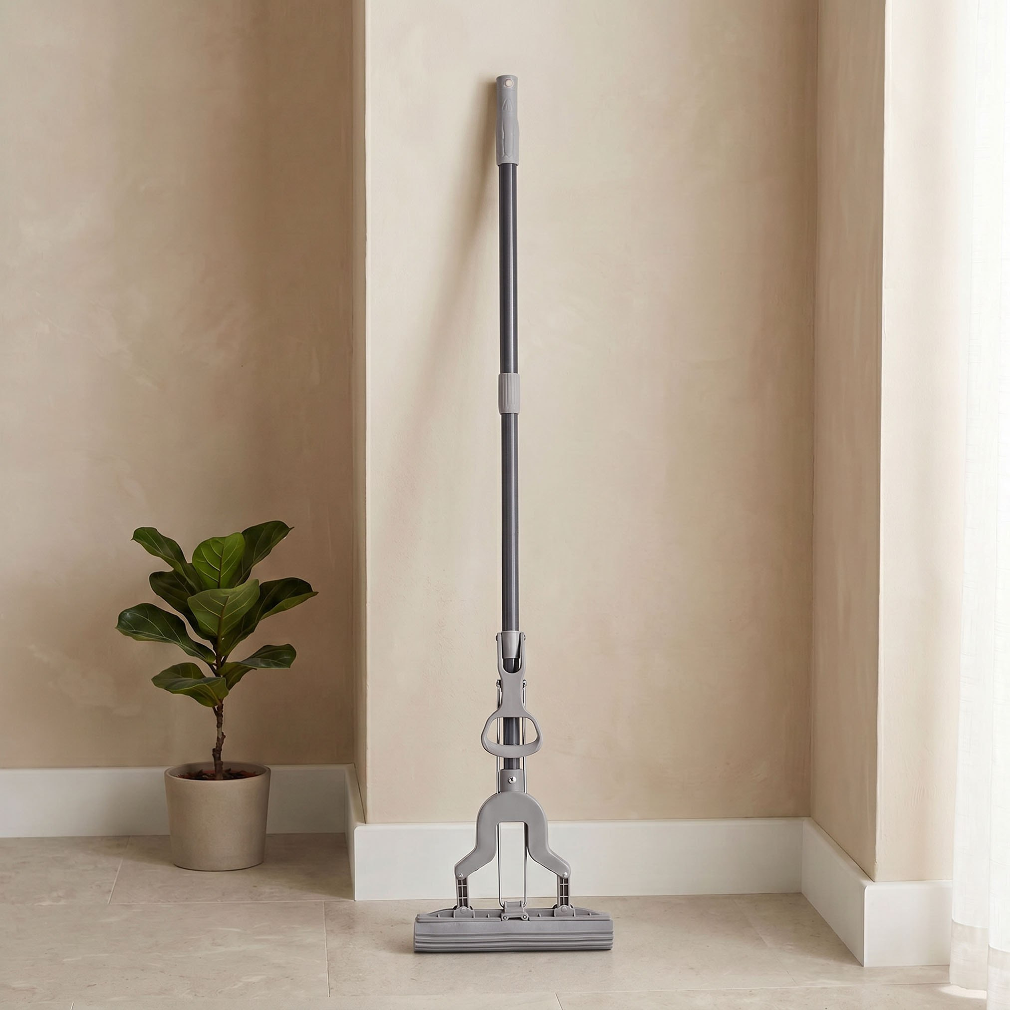 Primo Telescopic Sponge Squeeze Mop - 28x93.5x127 cm-hbxbathroom-laundry-cleaningaccessories-image-1