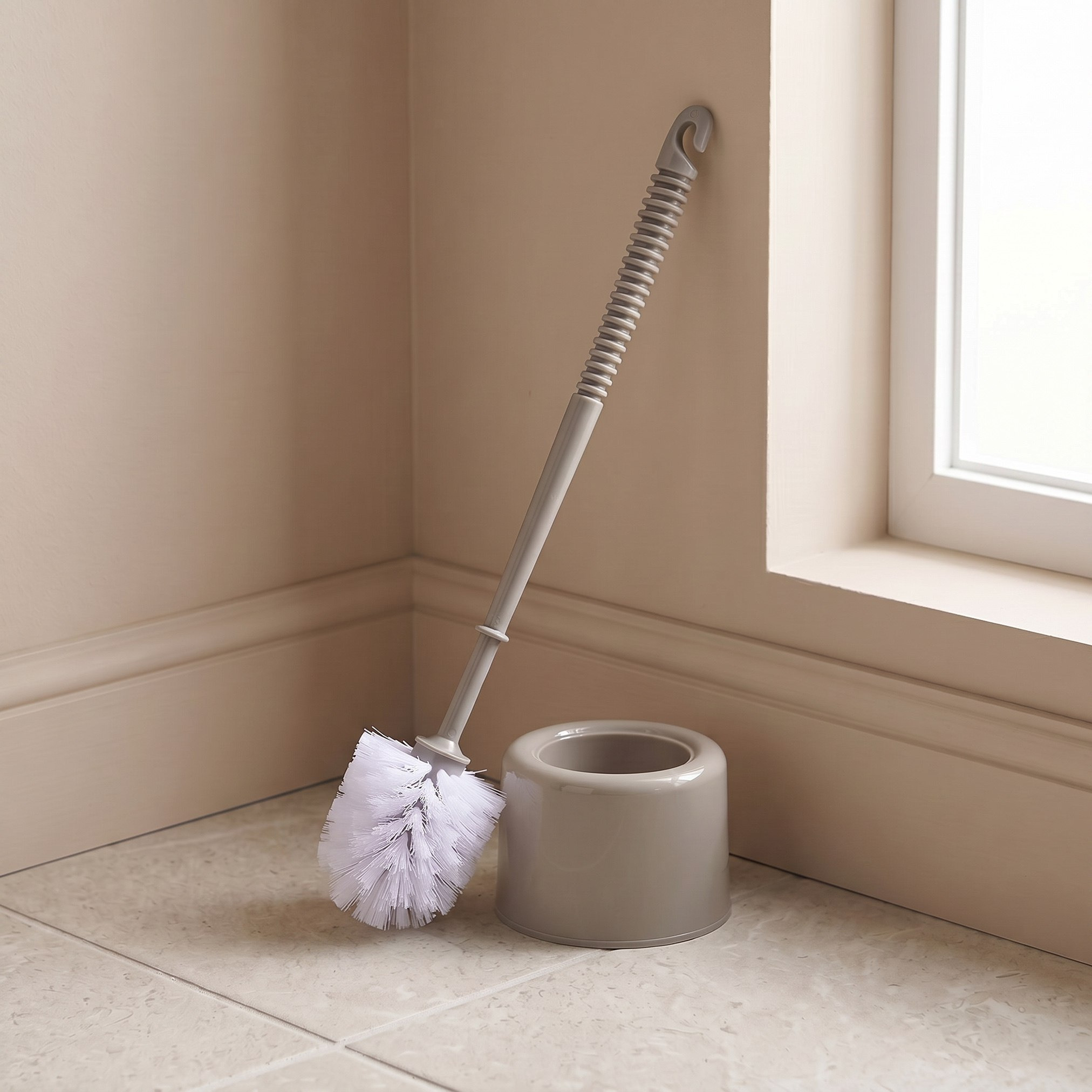 Primo Toilet Brush Set - 11.5x11.5x34.5 cm-hbxbathroom-laundry-cleaningaccessories-image-2