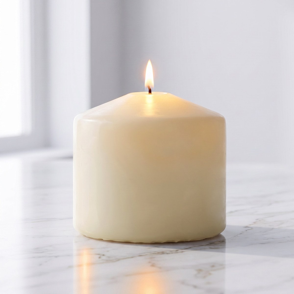 Luna Small Unscented Pillar Votive Candle - 8x7.5 cm-hbxdiningroom-decorandaccessories-candles-image-2