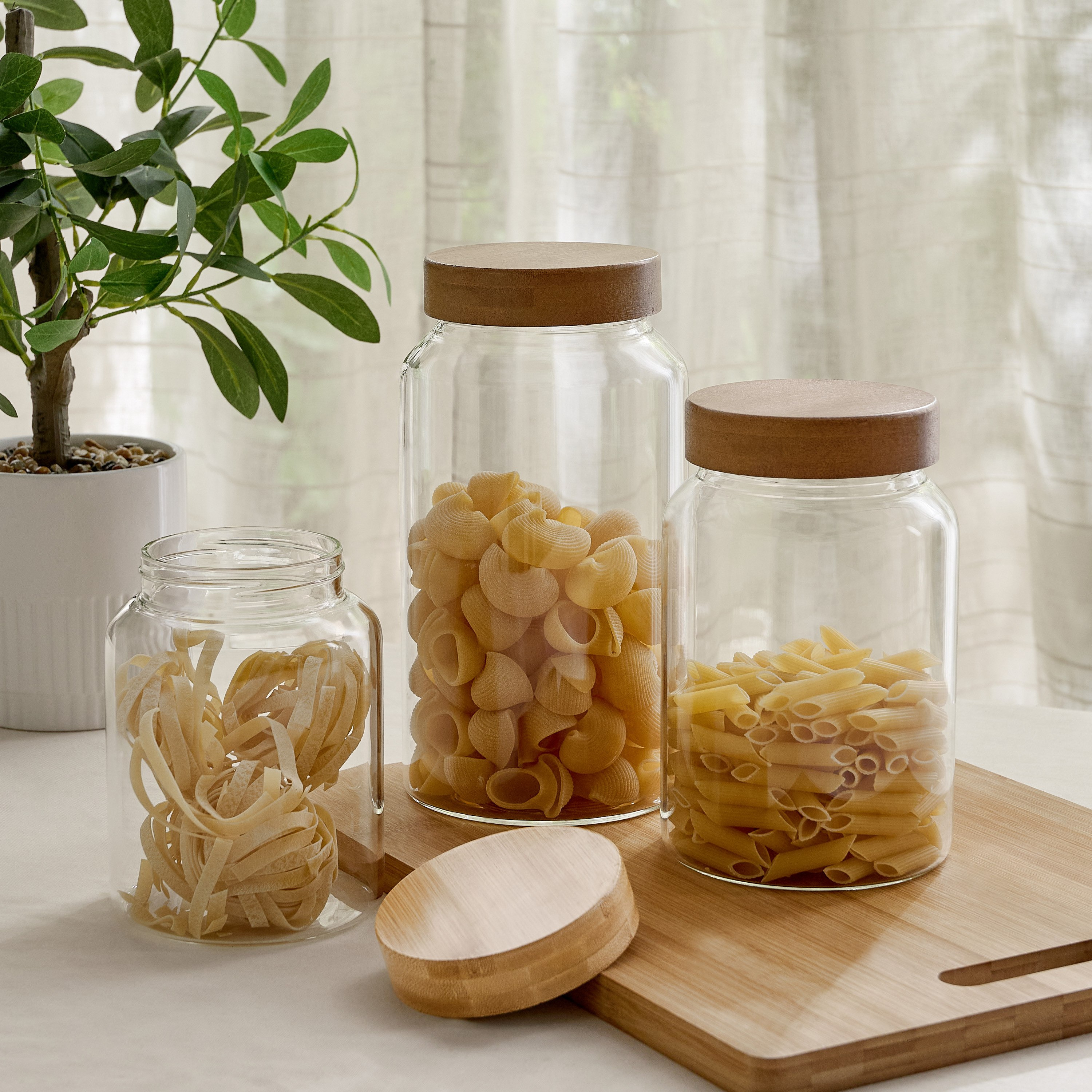 برطمان بورسيليكات بغطاء خشبي من تيرا - 1000 مل-hbxhomeware-hbxkitchen-image-4