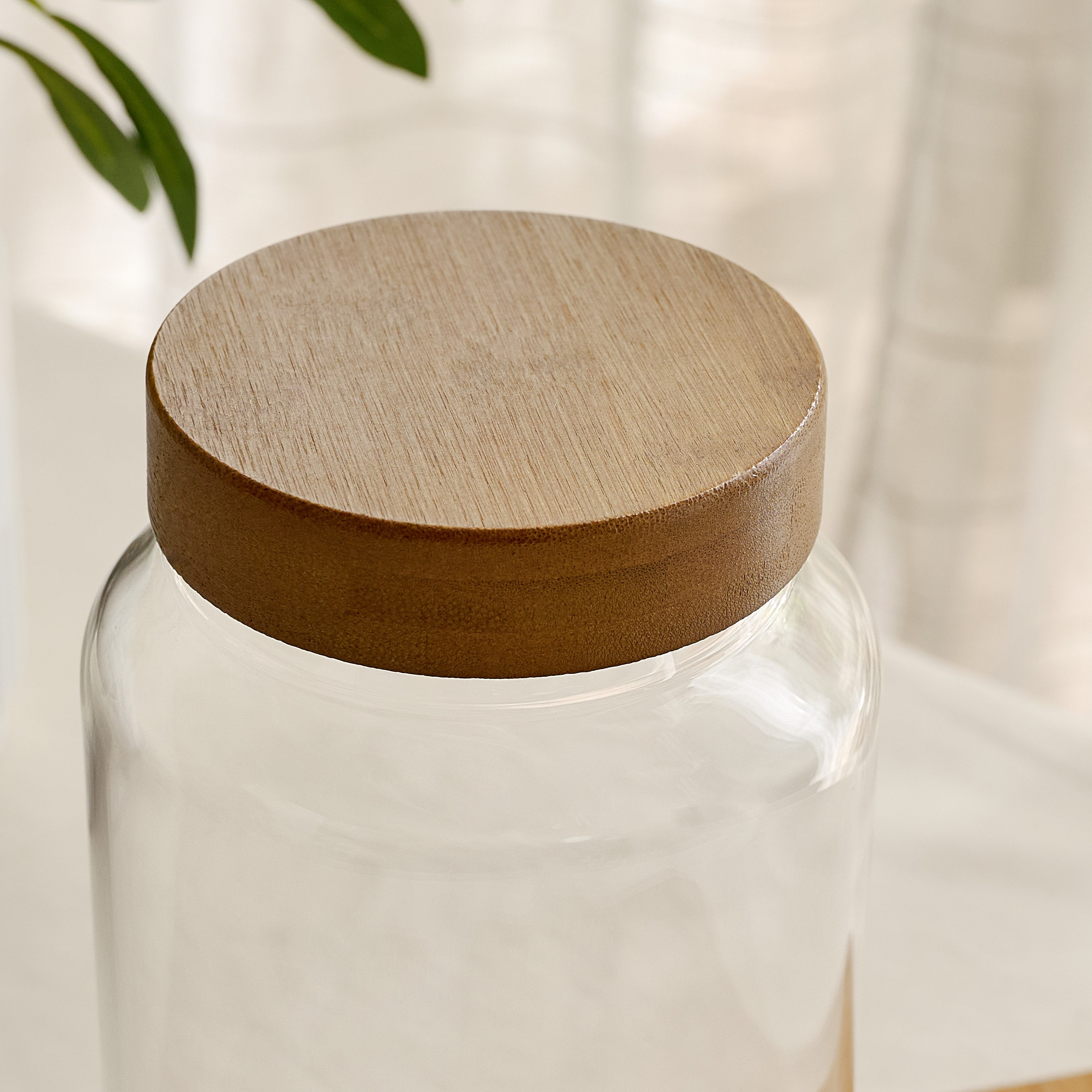 Terra Jar Borosilicate with Wooden Lid - 2000 ml-hbxhomeware-hbxkitchen-image-3