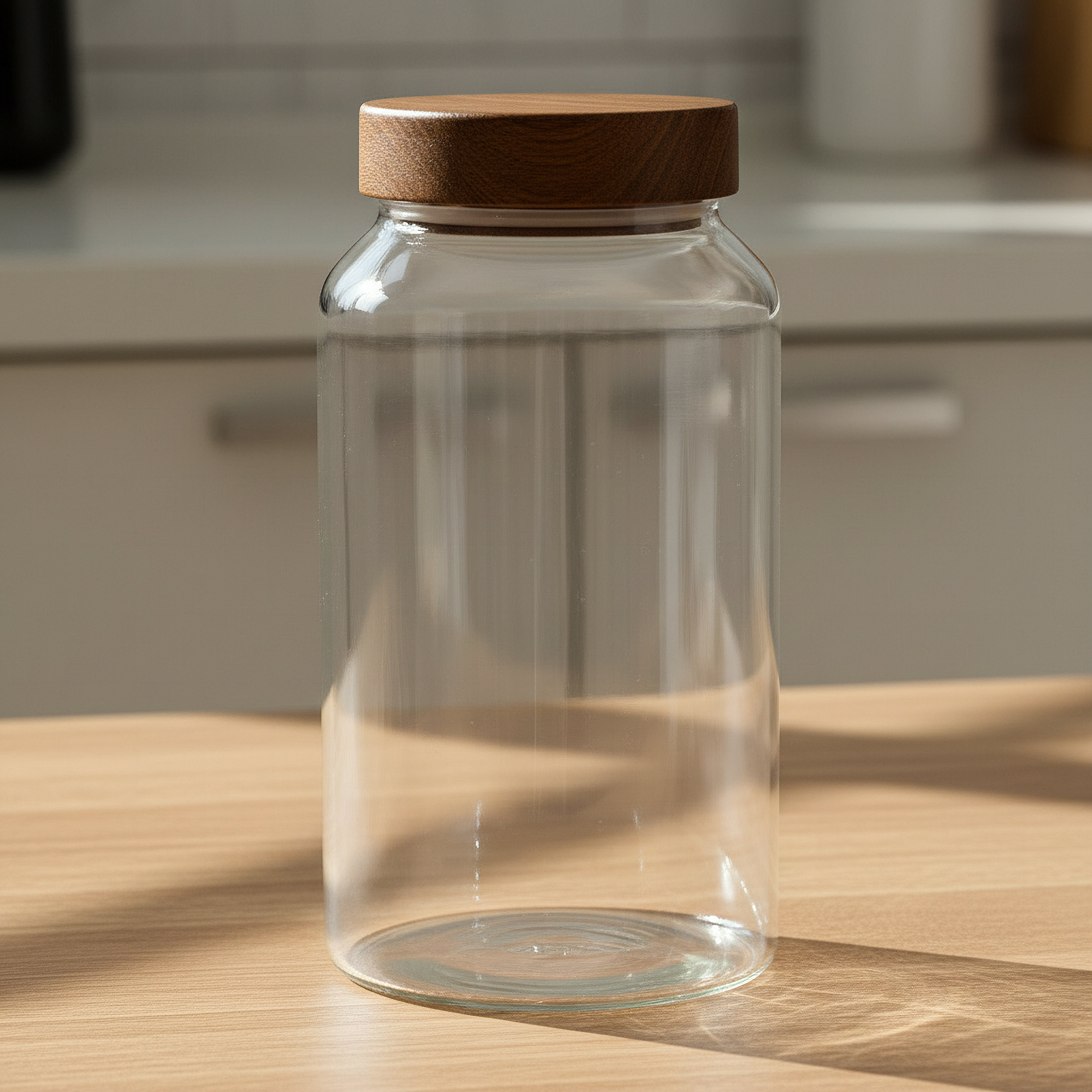Terra Jar Borosilicate with Wooden Lid - 2500 ml-hbxhomeware-hbxkitchen-image-1