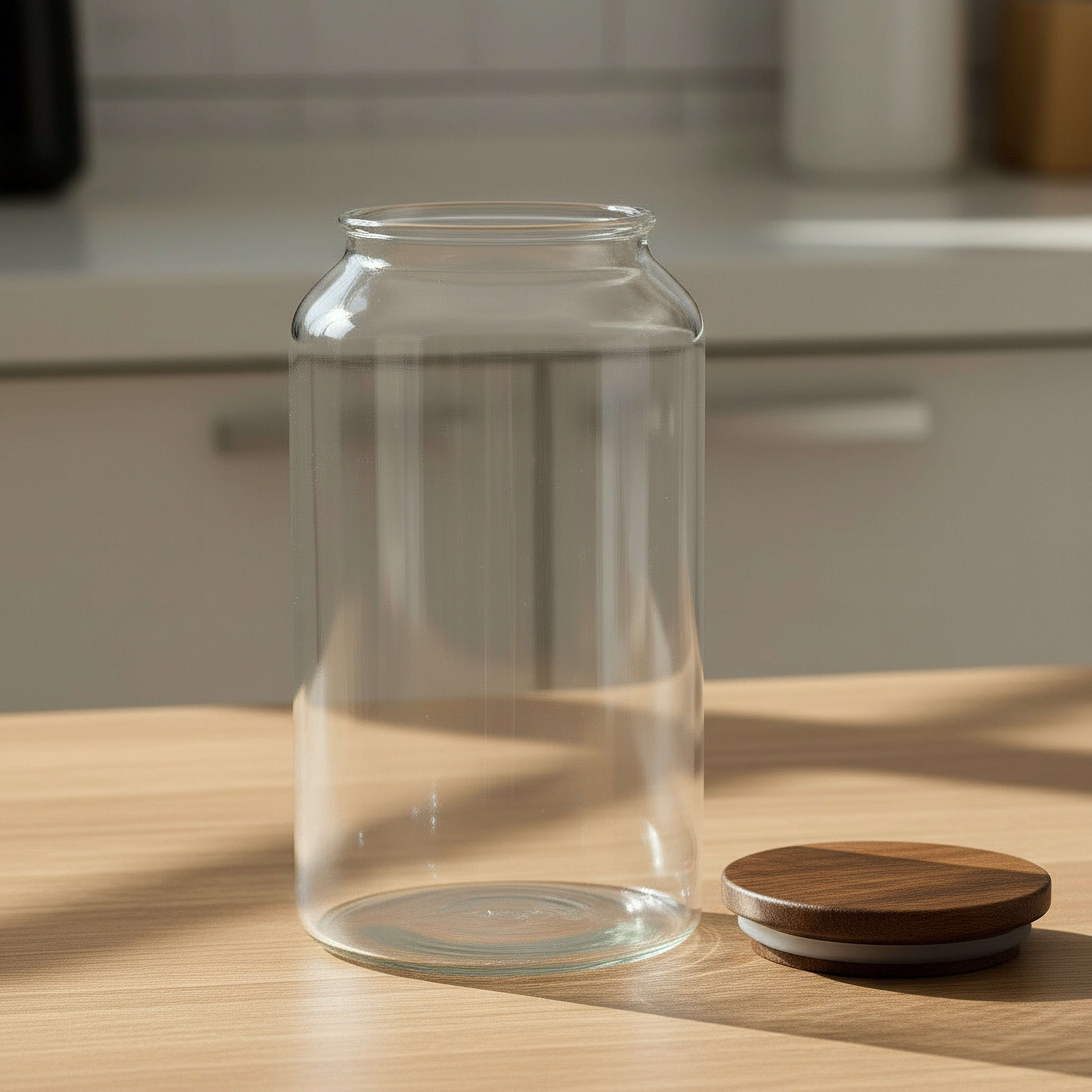 Terra Jar Borosilicate with Wooden Lid - 2500 ml-hbxhomeware-hbxkitchen-image-2