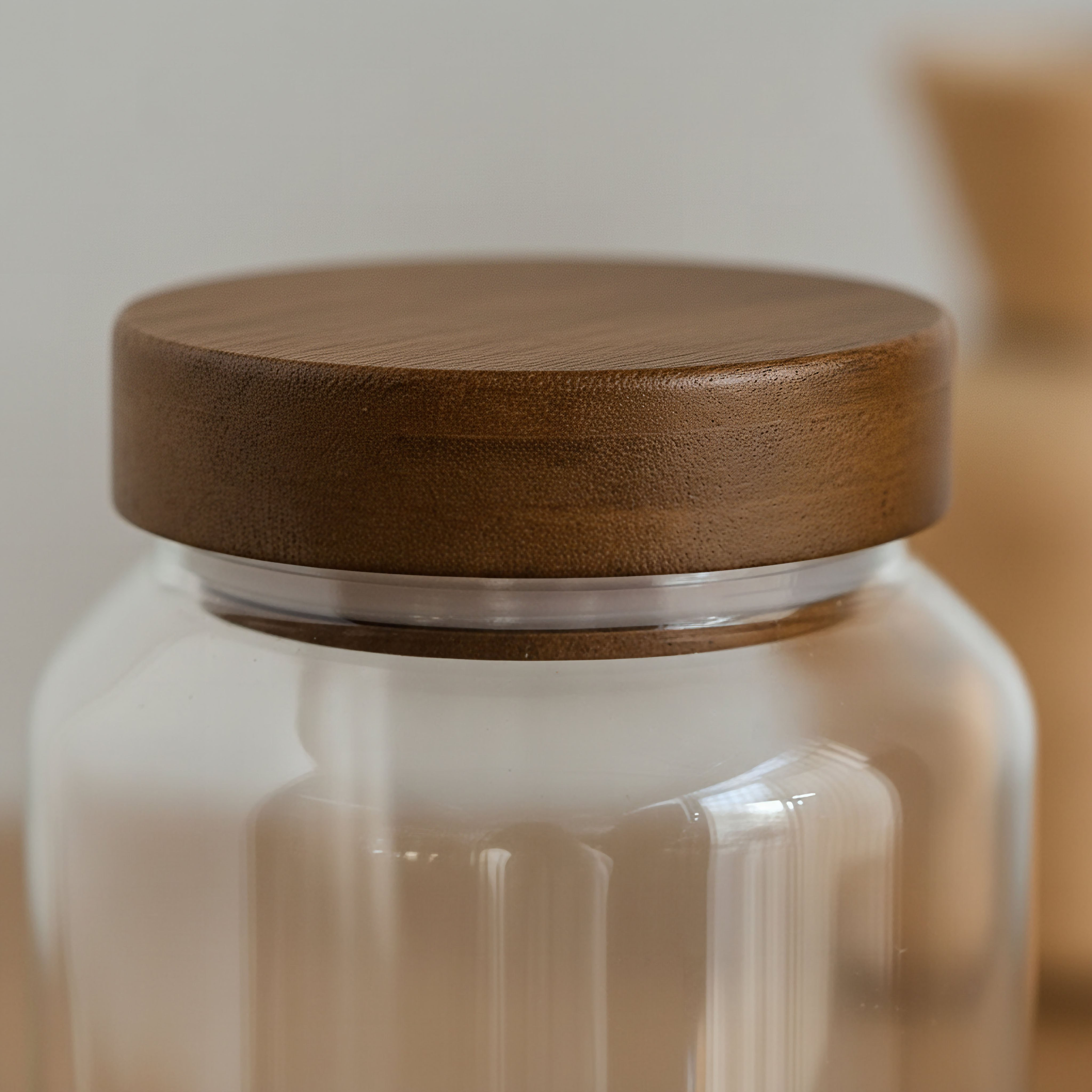 Terra Jar Borosilicate with Wooden Lid - 2500 ml-hbxhomeware-hbxkitchen-image-3