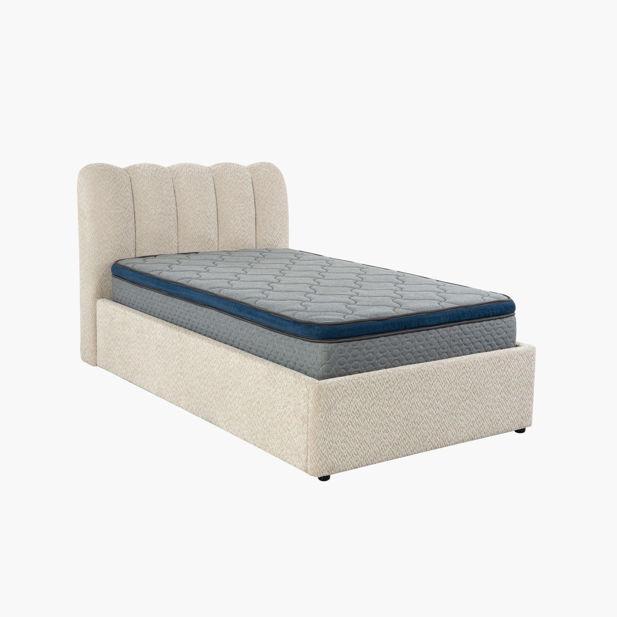Hamburg Upholstered Twin Bed - 120x200 cm-hbxbedroom-bedsandbedsets-upholsteredbeds-twin-image-5