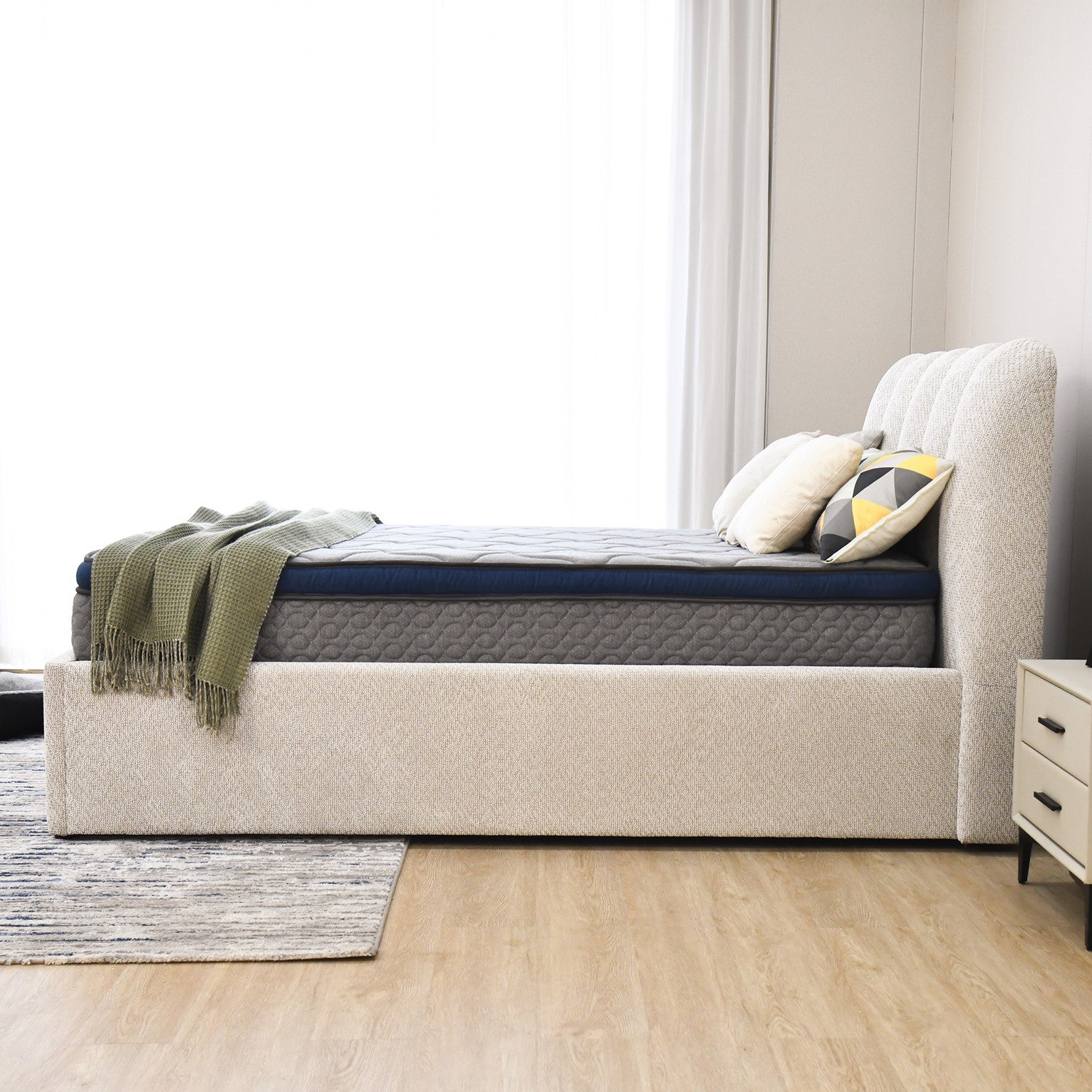 Hamburg Upholstered Twin Bed - 120x200 cm-hbxbedroom-bedsandbedsets-upholsteredbeds-twin-image-9