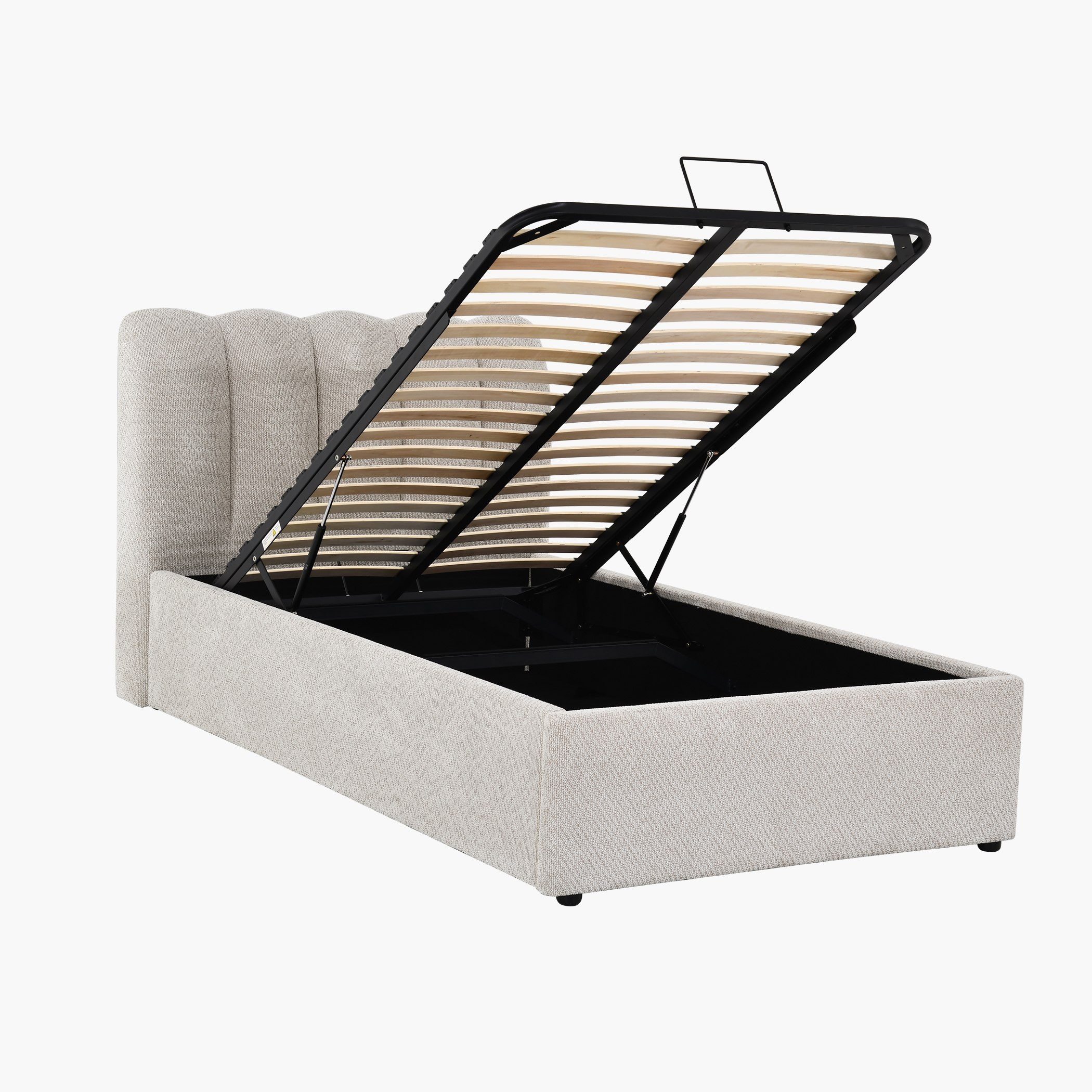 Hamburg Upholstered Hydraulic Storage Twin Bed - 120x200 cm-hbxbedroom-bedsandbedsets-upholsteredbeds-twin-image-4