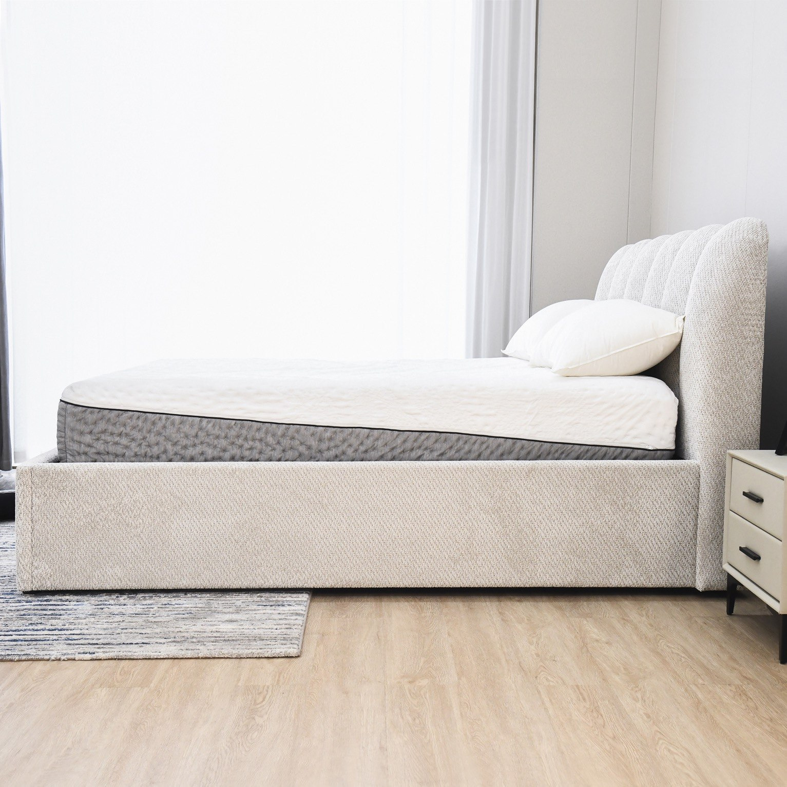 Hamburg Upholstered Hydraulic Storage Queen Bed - 160x200 cm-hbxbedroom-bedsandbedsets-beds-queen-image-12