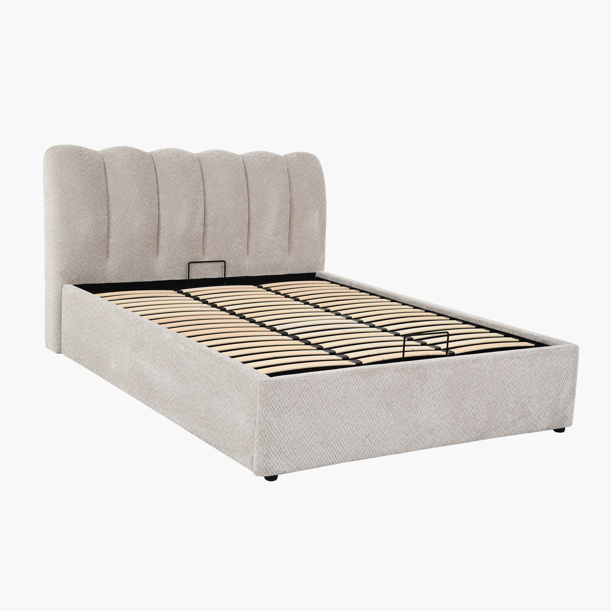 Hamburg Upholstered Hydraulic Storage Queen Bed - 160x200 cm-hbxbedroom-bedsandbedsets-beds-queen-image-2
