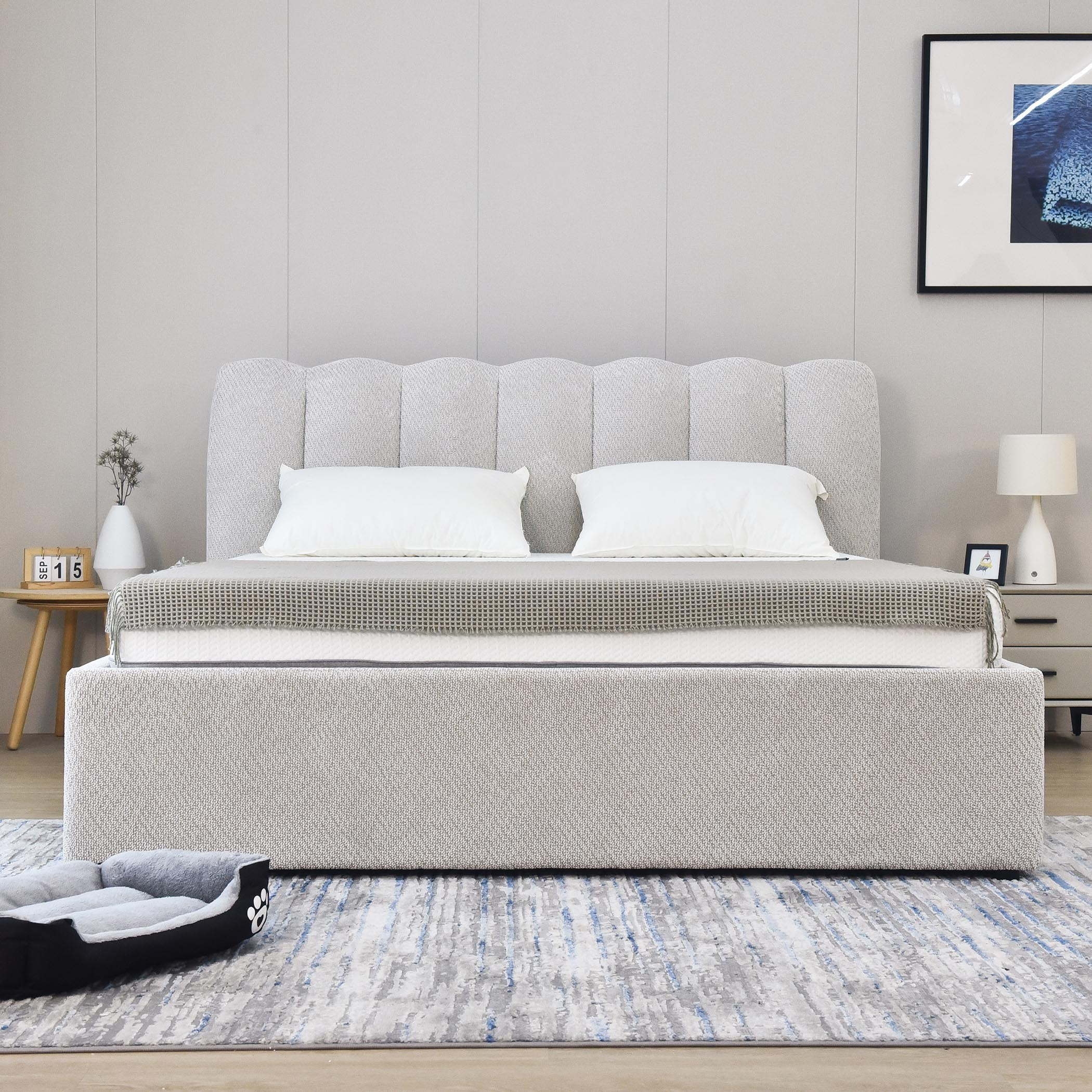 سرير منجد مقاس كينج ألفريسكو من هامبورج - 180x200 سم-hbxfurniture-bedsandbedsets-beds-king-image-1