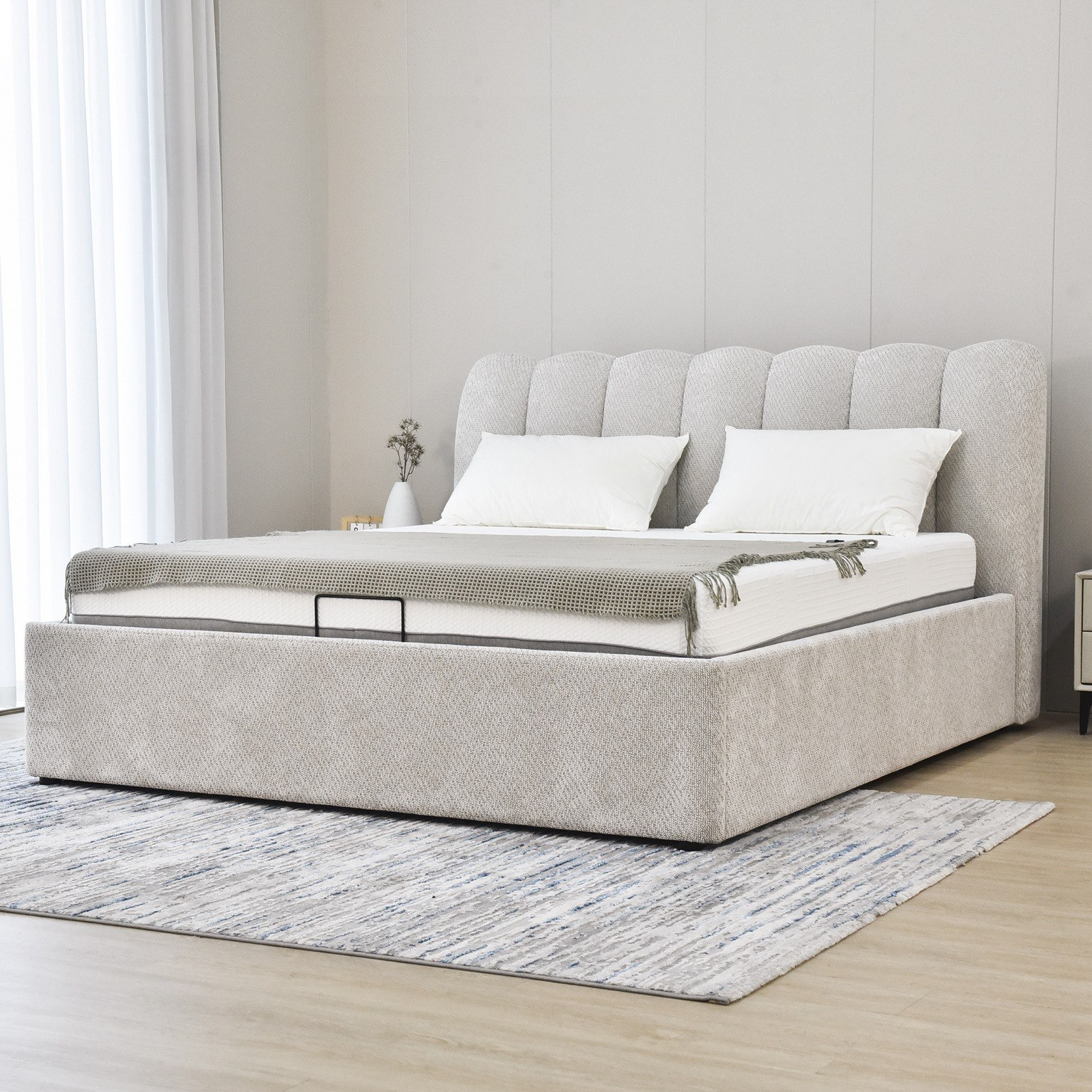 Hamburg Upholstered Hydraulic Storage King Bed - 180x200 cm-hbxfurniture-bedsandbedsets-beds-king-image-13