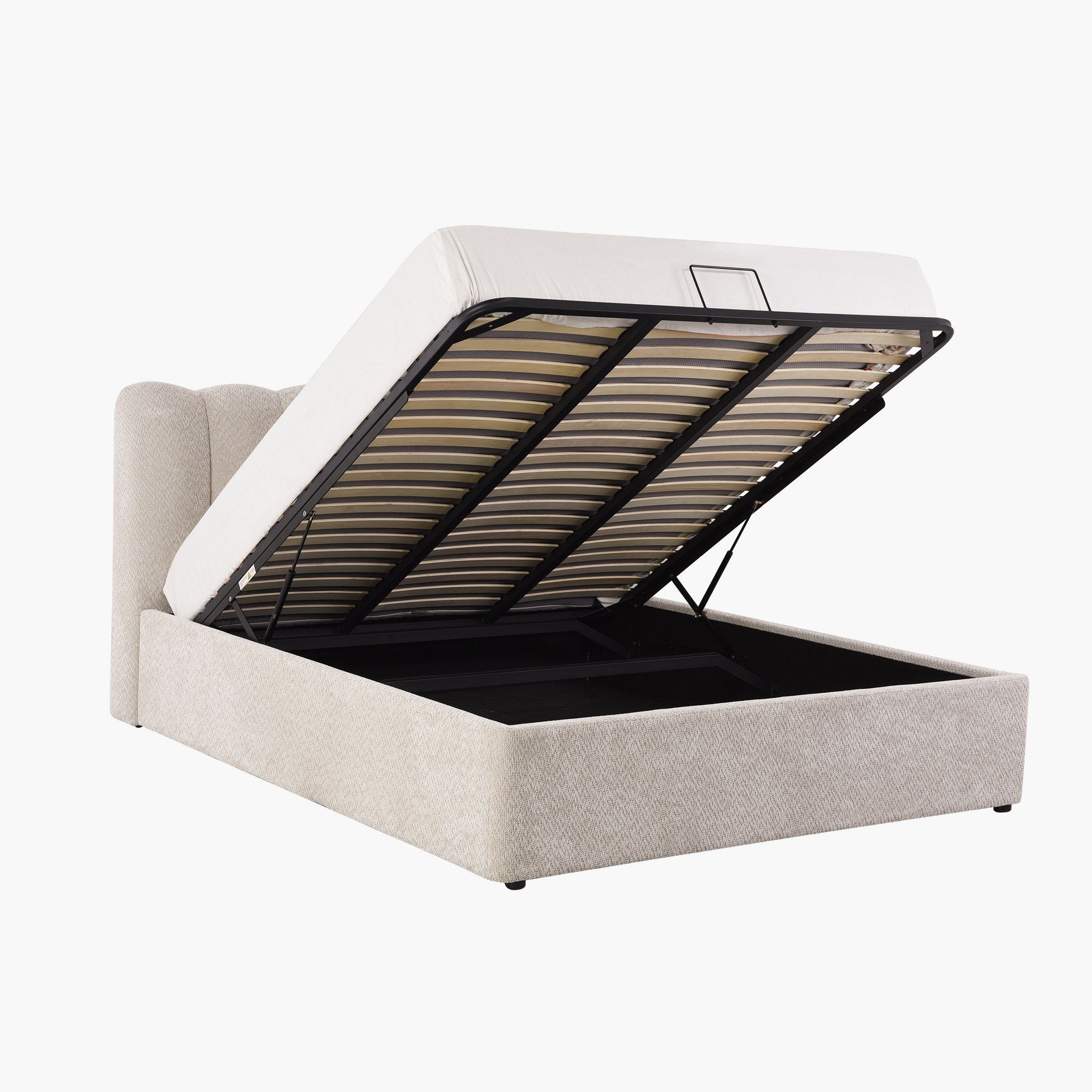 Hamburg Upholstered Hydraulic Storage King Bed - 180x200 cm-hbxfurniture-bedsandbedsets-beds-king-image-4