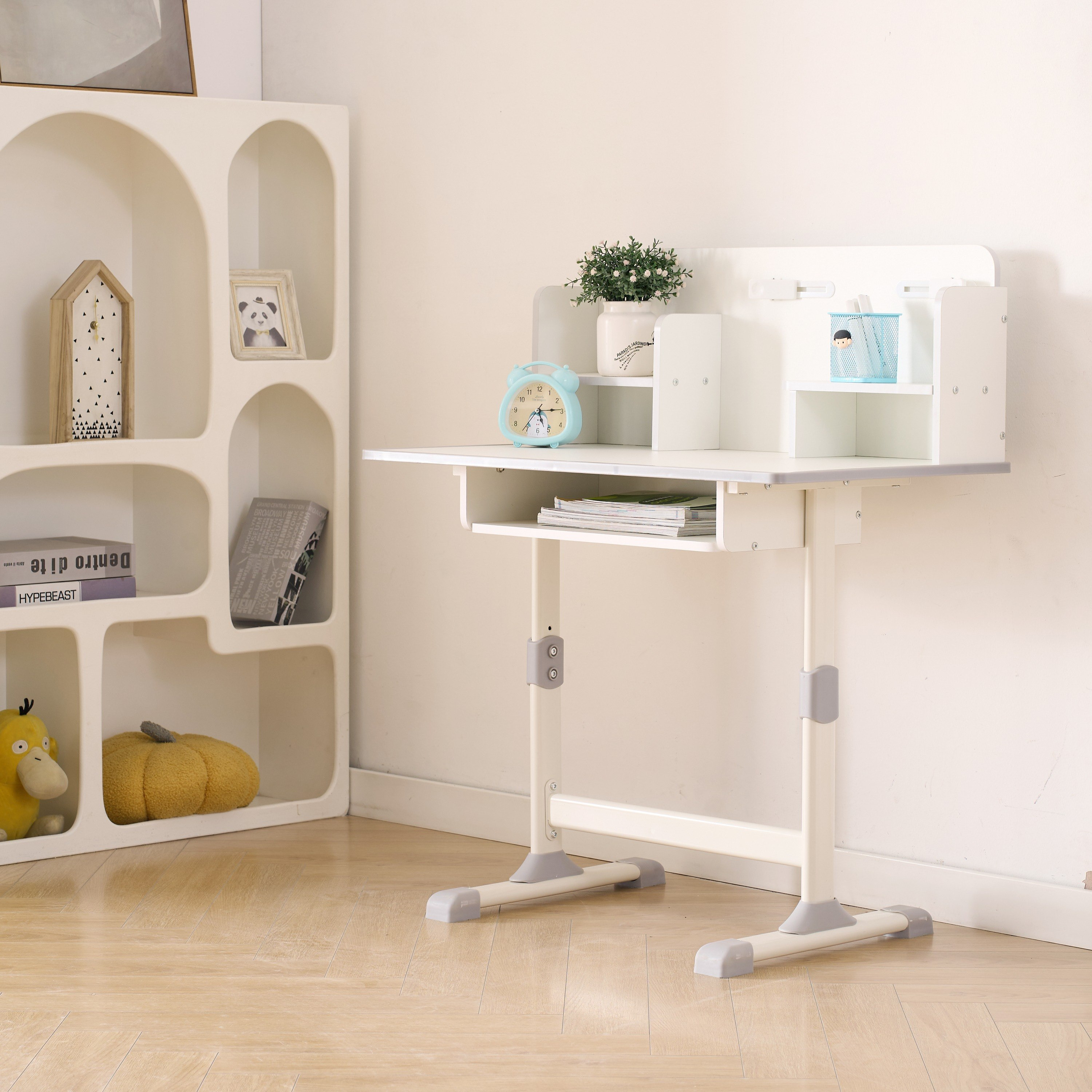 Movo Miller Aldon Height Adjustable Study Desk with Hutch and Chair Set-hbxfurniture-office-desks-image-4