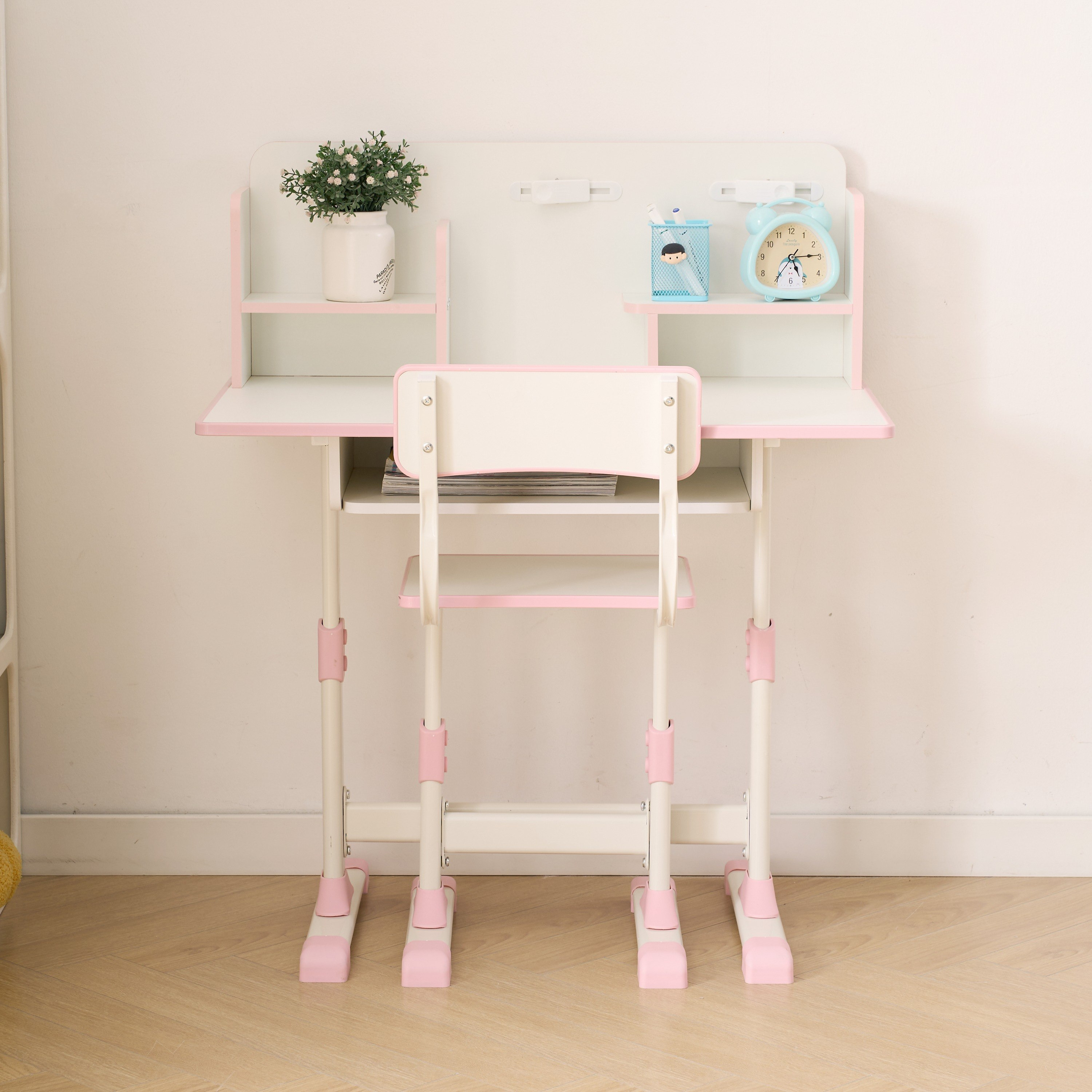 Movo Miller Aldon Height Adjustable Study Desk with Hutch and Chair Set-hbxfurniture-office-desks-image-3