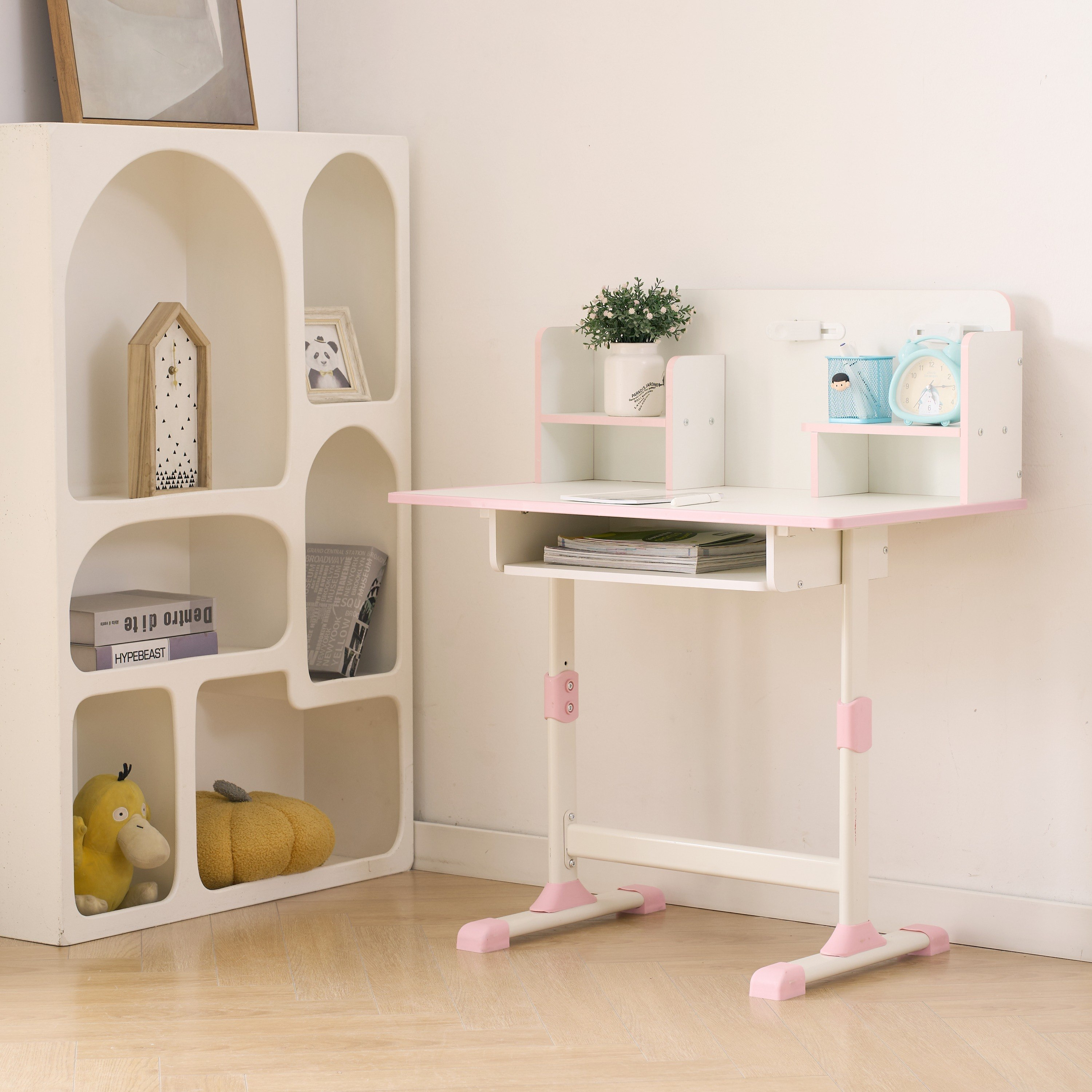Movo Miller Aldon Height Adjustable Study Desk with Hutch and Chair Set-hbxfurniture-office-desks-image-5