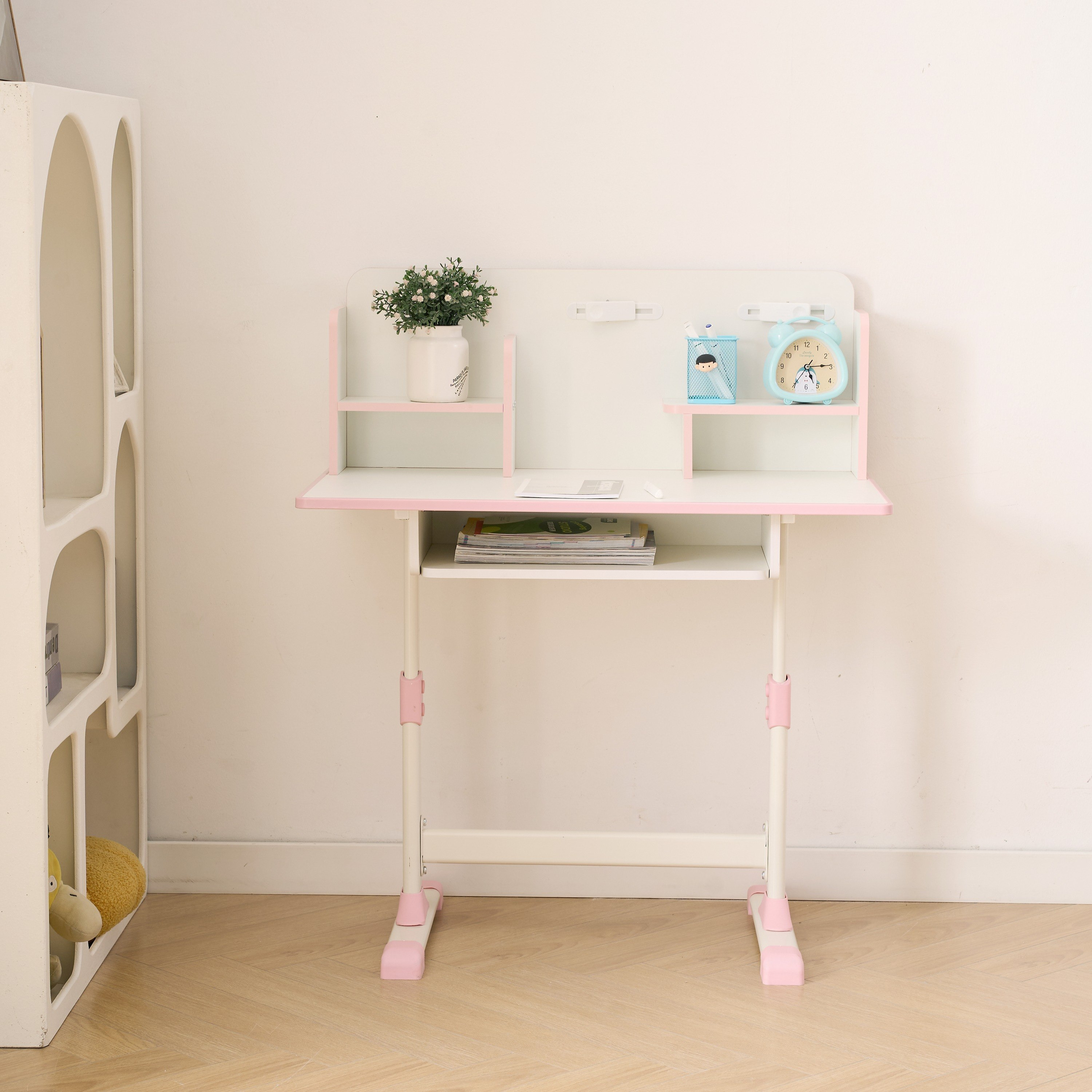 Movo Miller Aldon Height Adjustable Study Desk with Hutch and Chair Set-hbxfurniture-office-desks-image-6