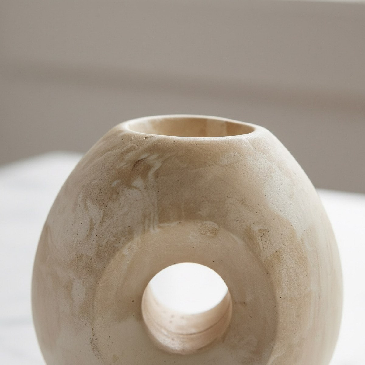 Fresco Ekla Decorative Cement Taper Candleholder - 10.5x8.5x10 cm-hbxlivingroom-decorandaccessories-candleholders-image-3
