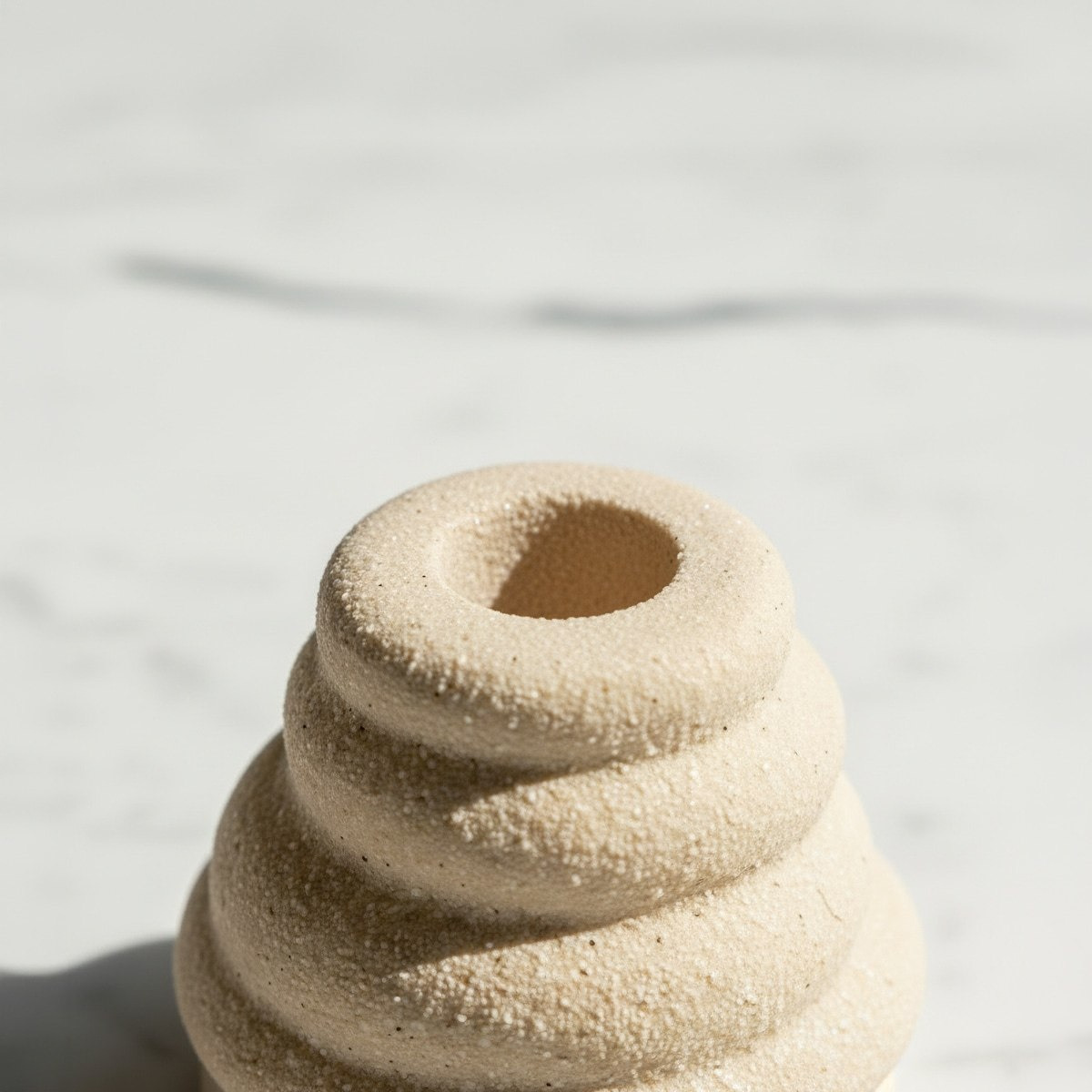 Fresco-Nellie Decorative Ceramic Taper Candle Holder - 7.6x7.6x7 cm-hbxlivingroom-decorandaccessories-candleholders-image-3