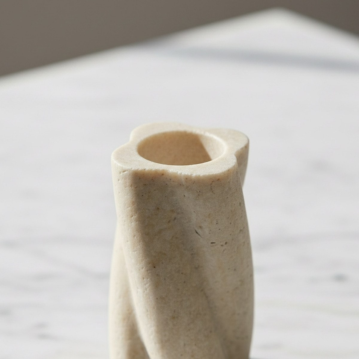 Fresco Idris Decorative Resin Taper Candleholder - 7.1x7.1x13 cm-hbxlivingroom-decorandaccessories-candleholders-image-3