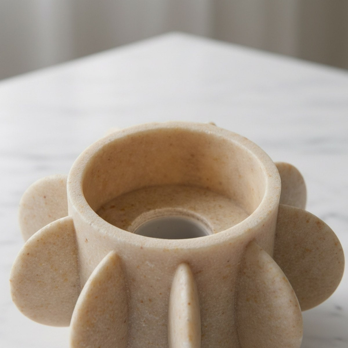 Fresco Idris Decorative Resin Taper Candleholder - 10x10x5 cm-hbxlivingroom-decorandaccessories-candleholders-image-3