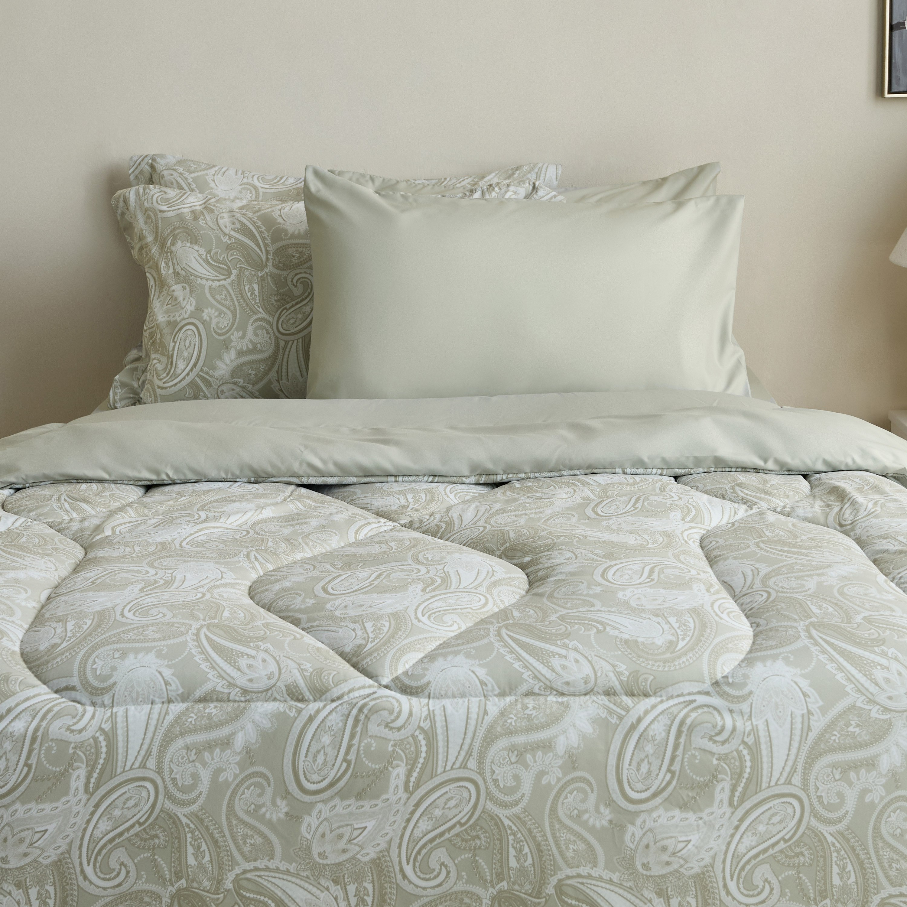 Hampton 6-Piece Microfiber Paisley Print BIAB Twin Comforter Set - 160x240 cm-hbxhomeware-hbxbedroom-image-2