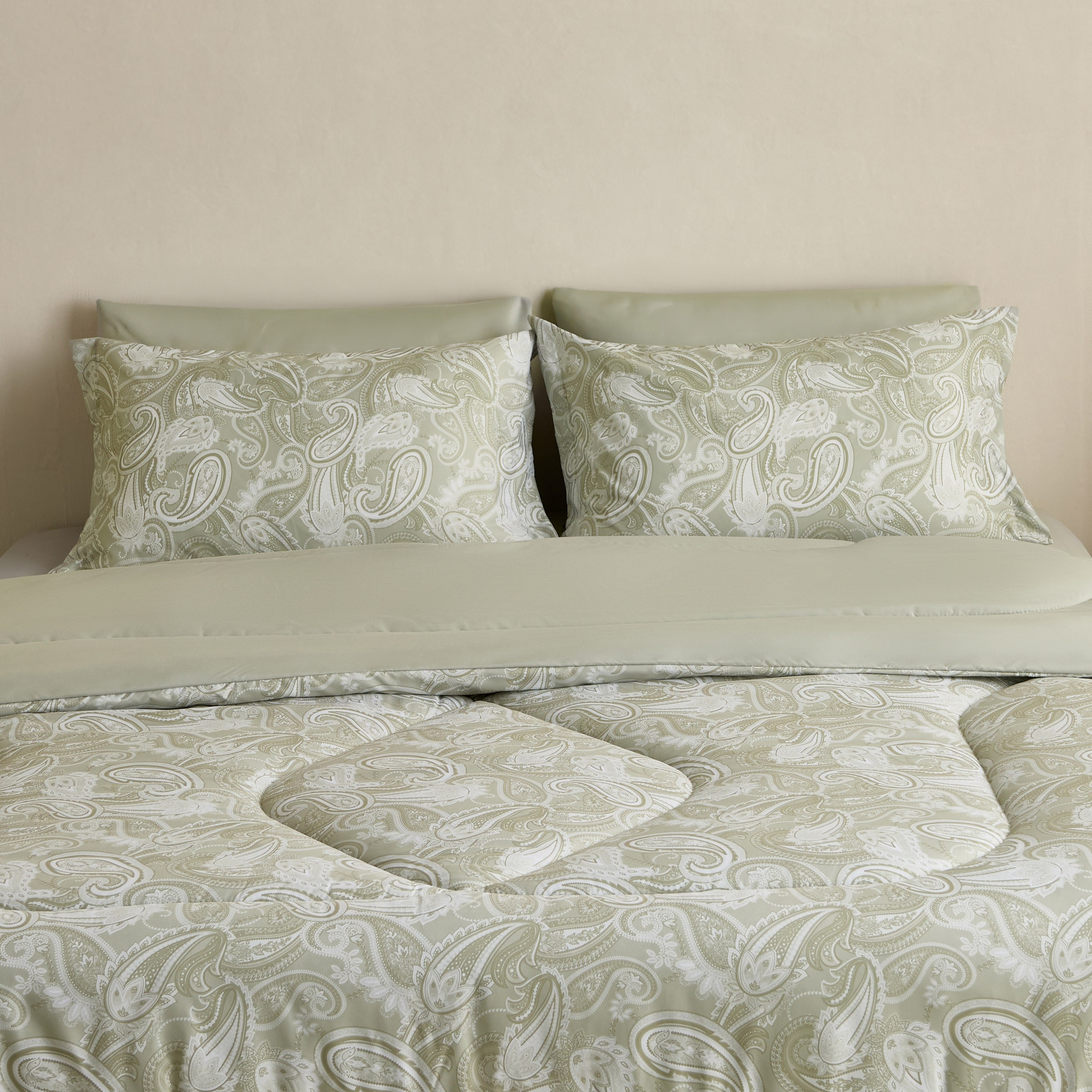 Hampton Paisley Microfiber Printed BIAB 6-Piece King Comforter Set - 220x240 cm-hbxhomeware-hbxbedroom-image-2