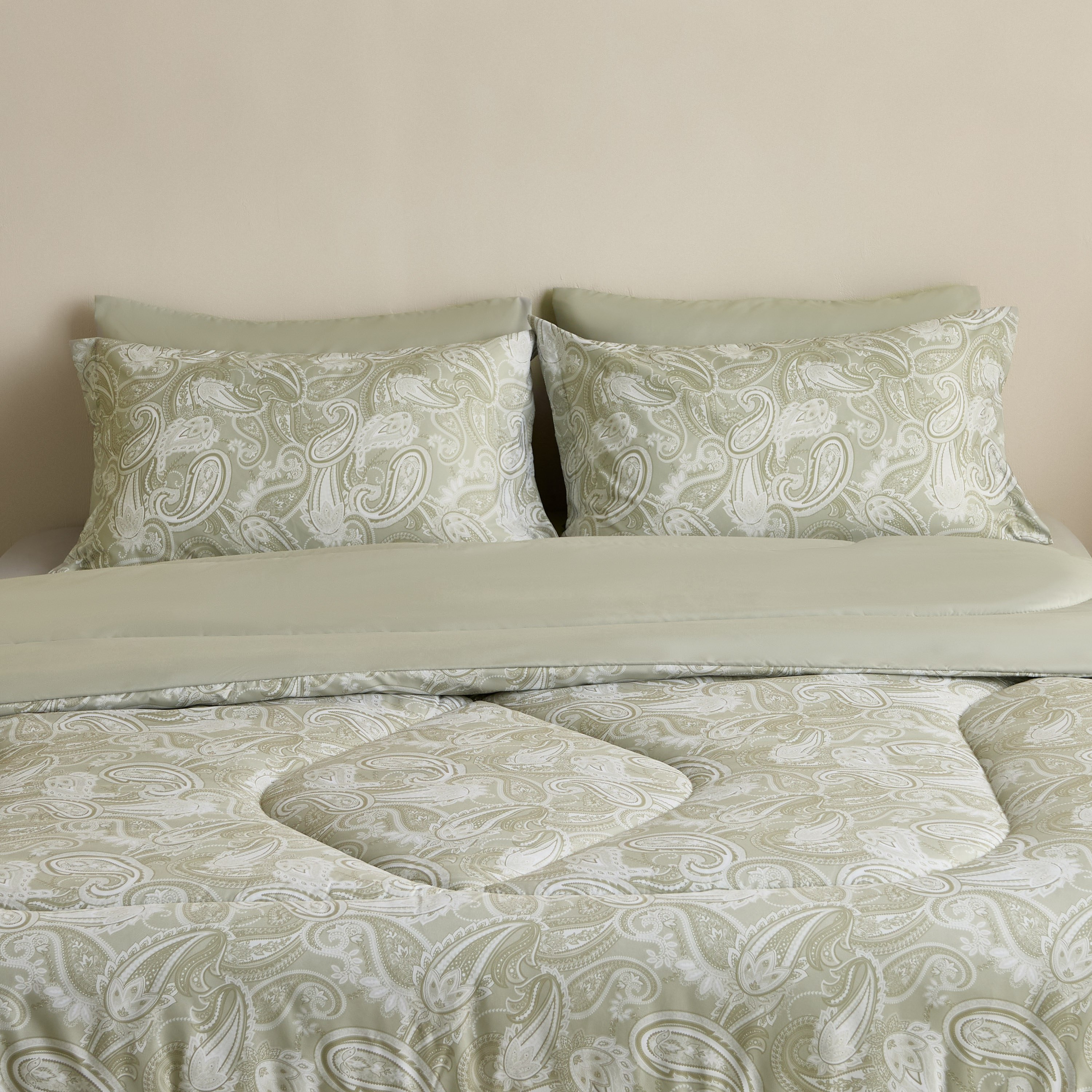 Hampton Paisley Microfiber Printed BIAB 6-Piece Super King Comforter Set - 240x260 cm-hbxhomeware-hbxbedroom-image-2