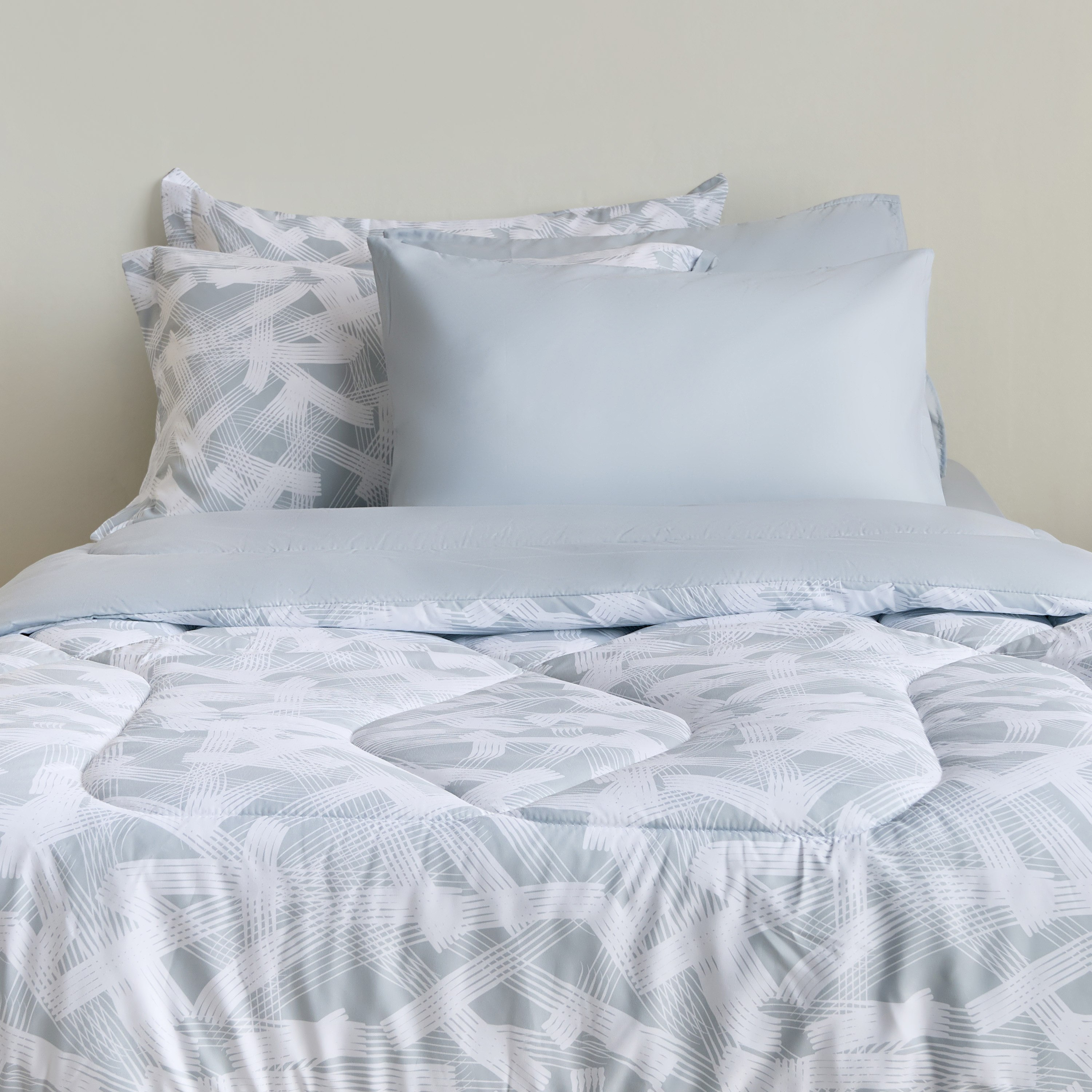 Hampton 6-Piece Overlay Microfiber Printed BIAB Twin Comforter Set - 160x240 cm-hbxhomeware-hbxbedroom-image-2
