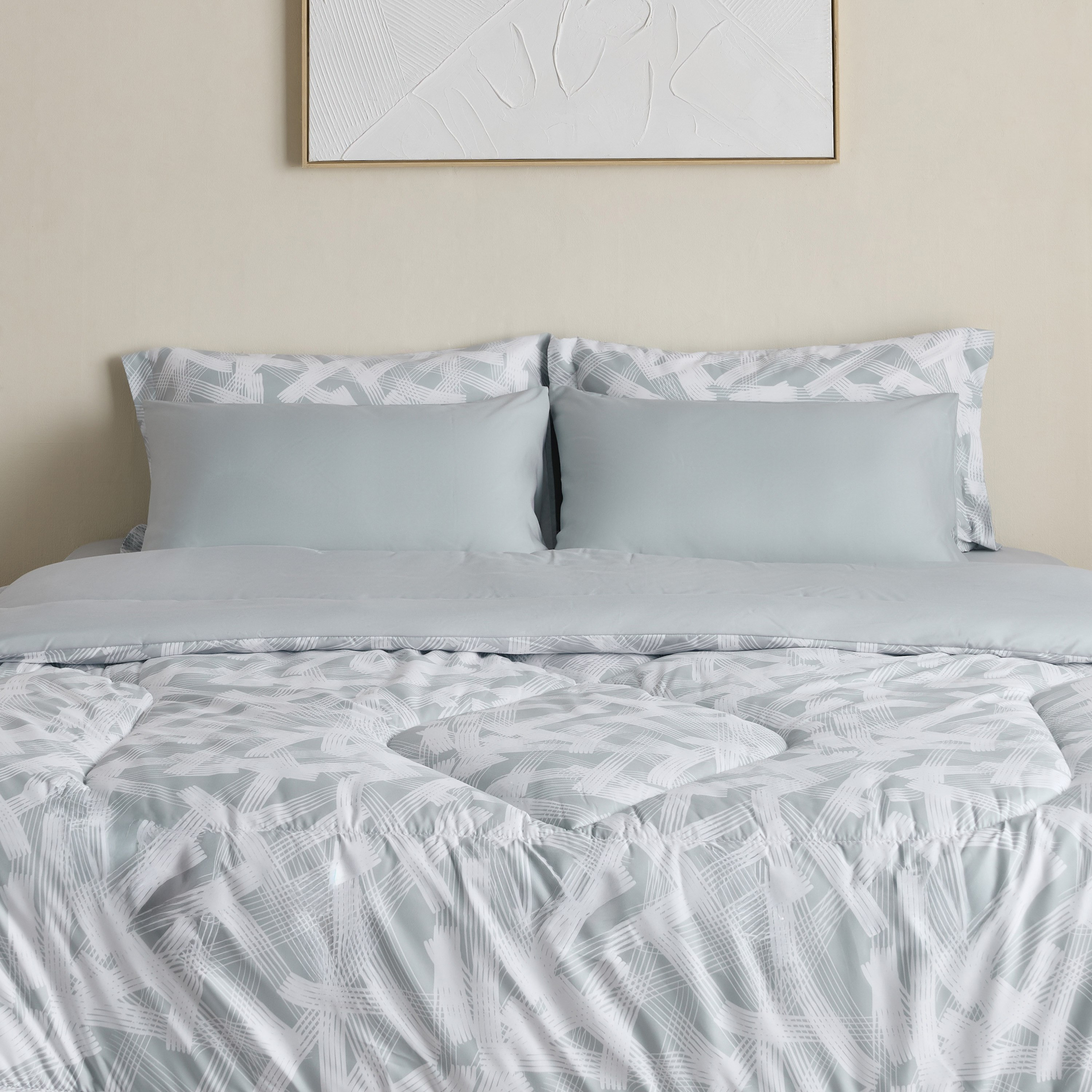 Hampton 6-Piece Overlay Microfiber Printed BIAB Super King Comforter Set - 240x260 cm-hbxhomeware-hbxbedroom-image-2