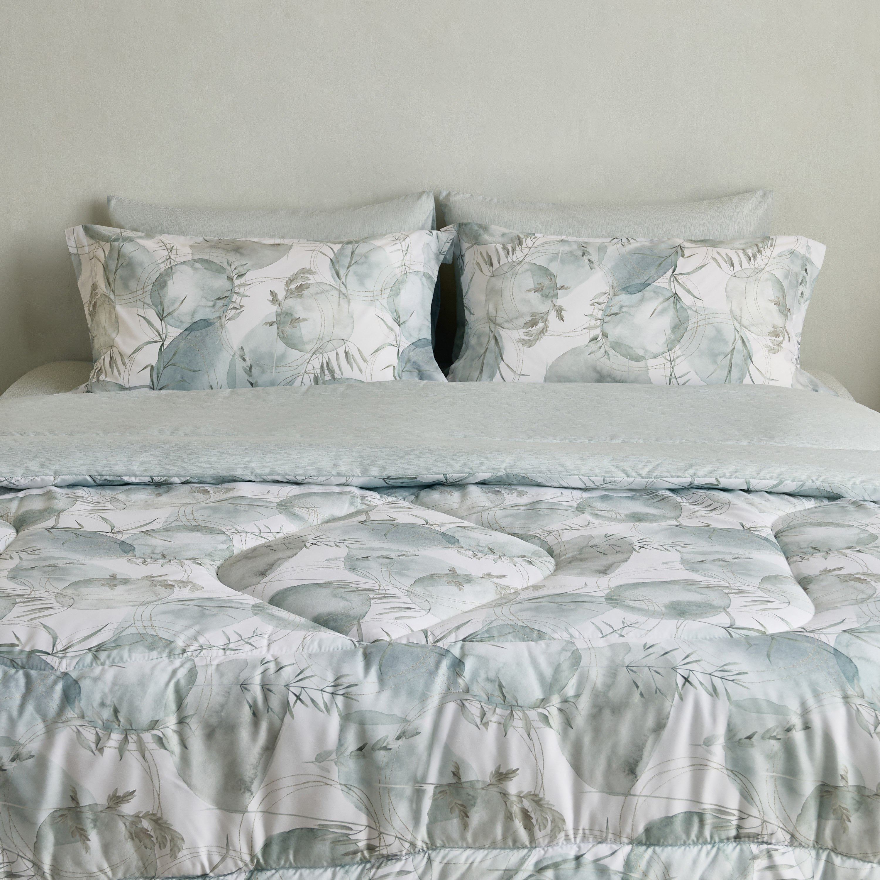 Hampton Mistleaf Microfiber Printed BIAB 6-Piece King Comforter Set - 220x240 cm-hbxhomeware-hbxbedroom-image-2